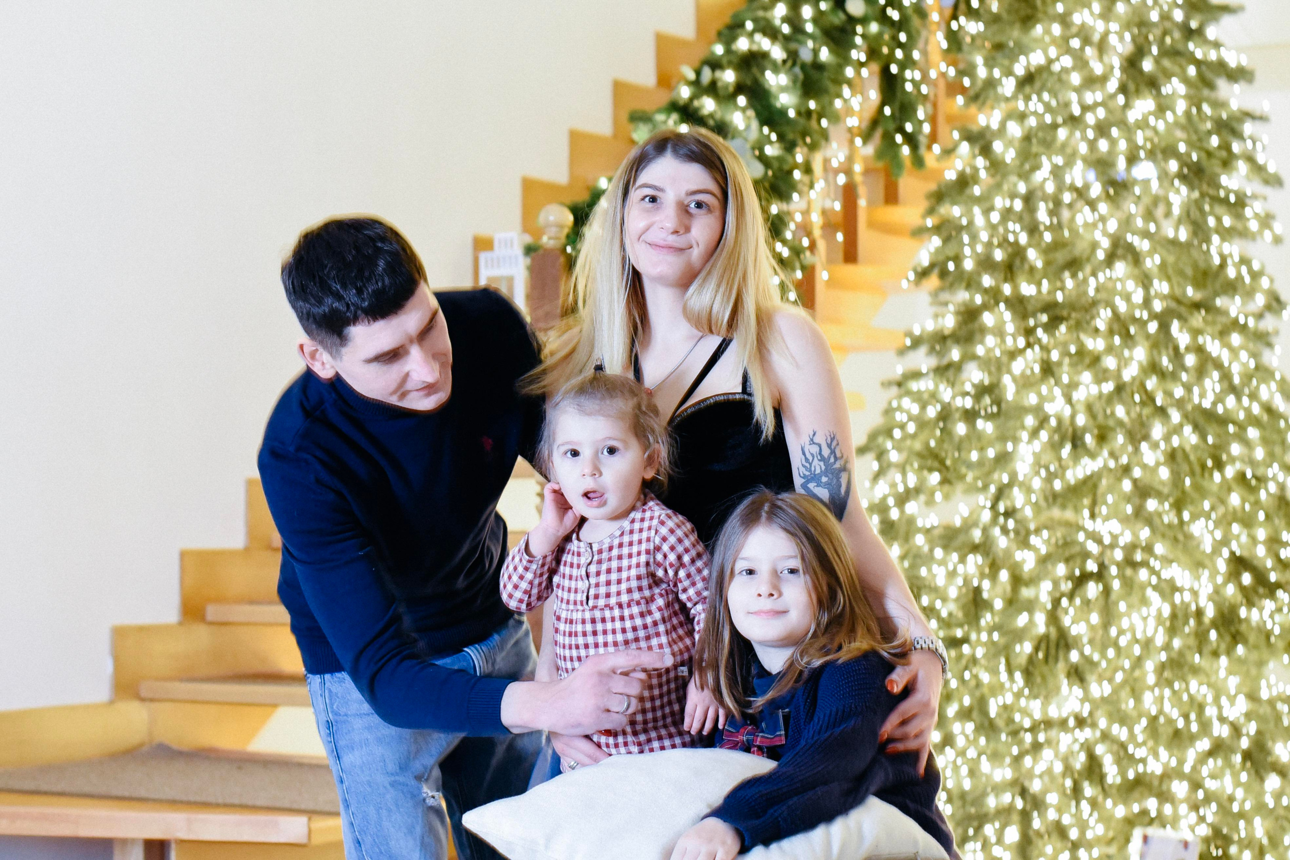 Александра, Илья и девочки Новогодняя. Фотограф Лола Волна, город Москва