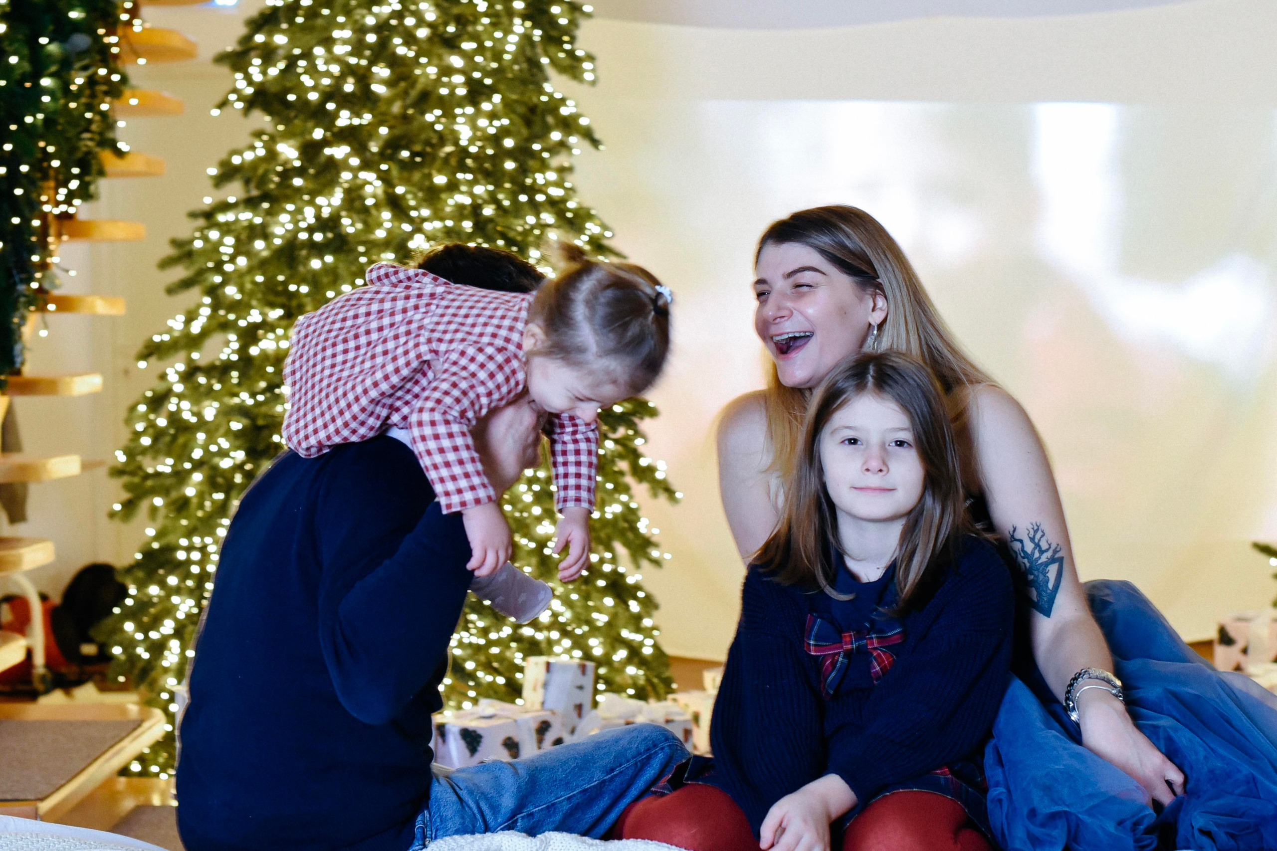 Александра, Илья и девочки Новогодняя. Фотограф Лола Волна, город Москва