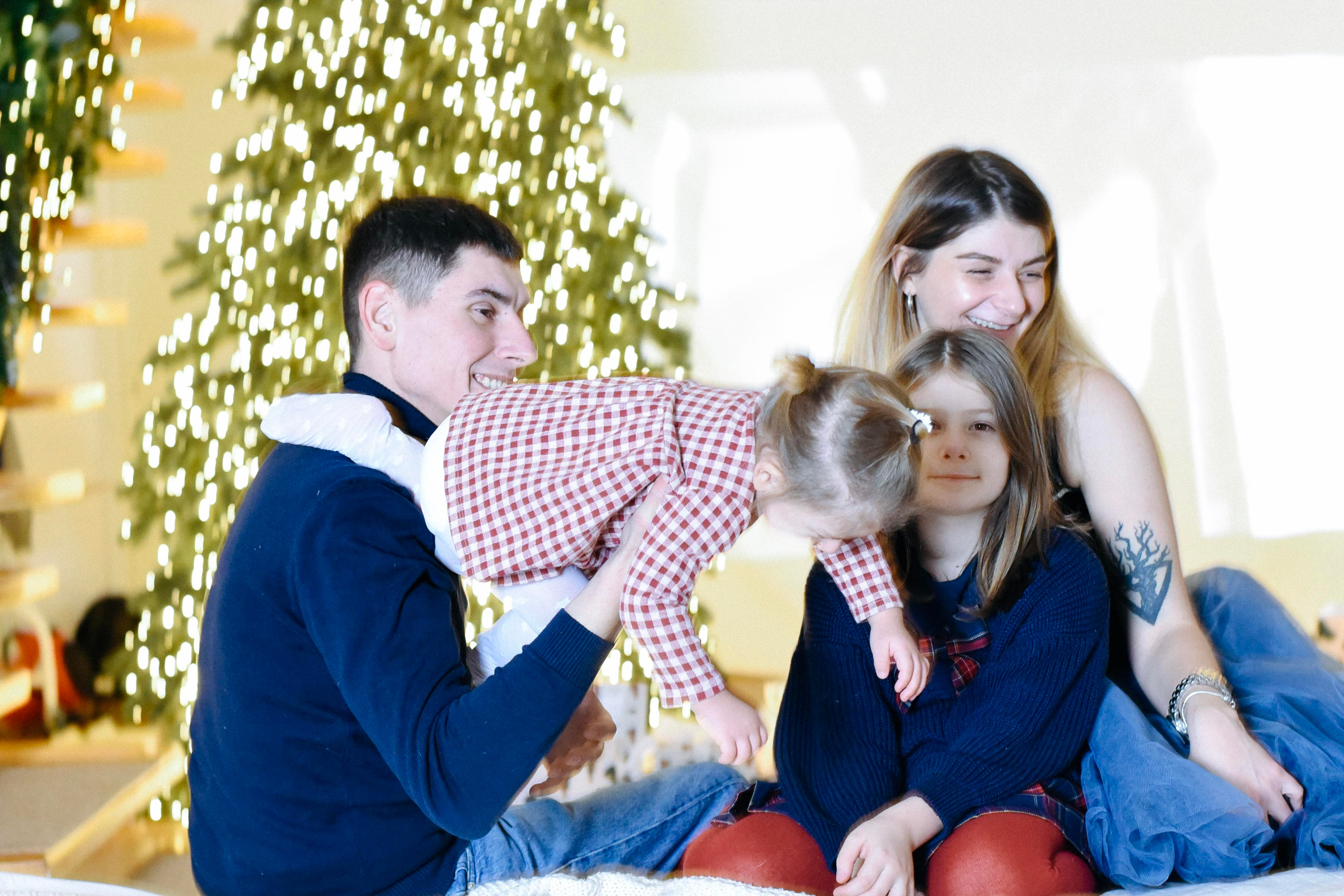 Александра, Илья и девочки Новогодняя. Фотограф Лола Волна, город Москва