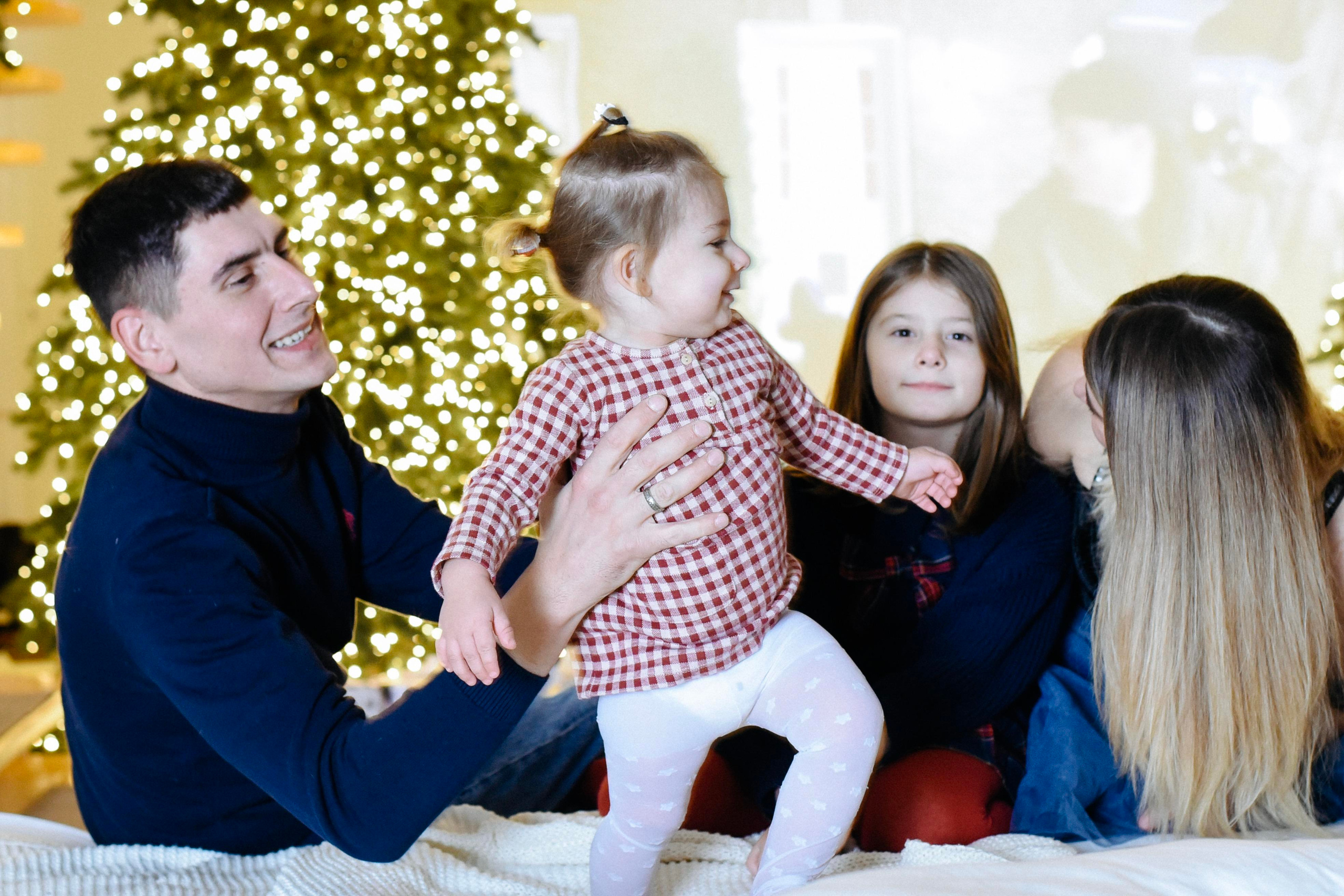 Александра, Илья и девочки Новогодняя. Фотограф Лола Волна, город Москва
