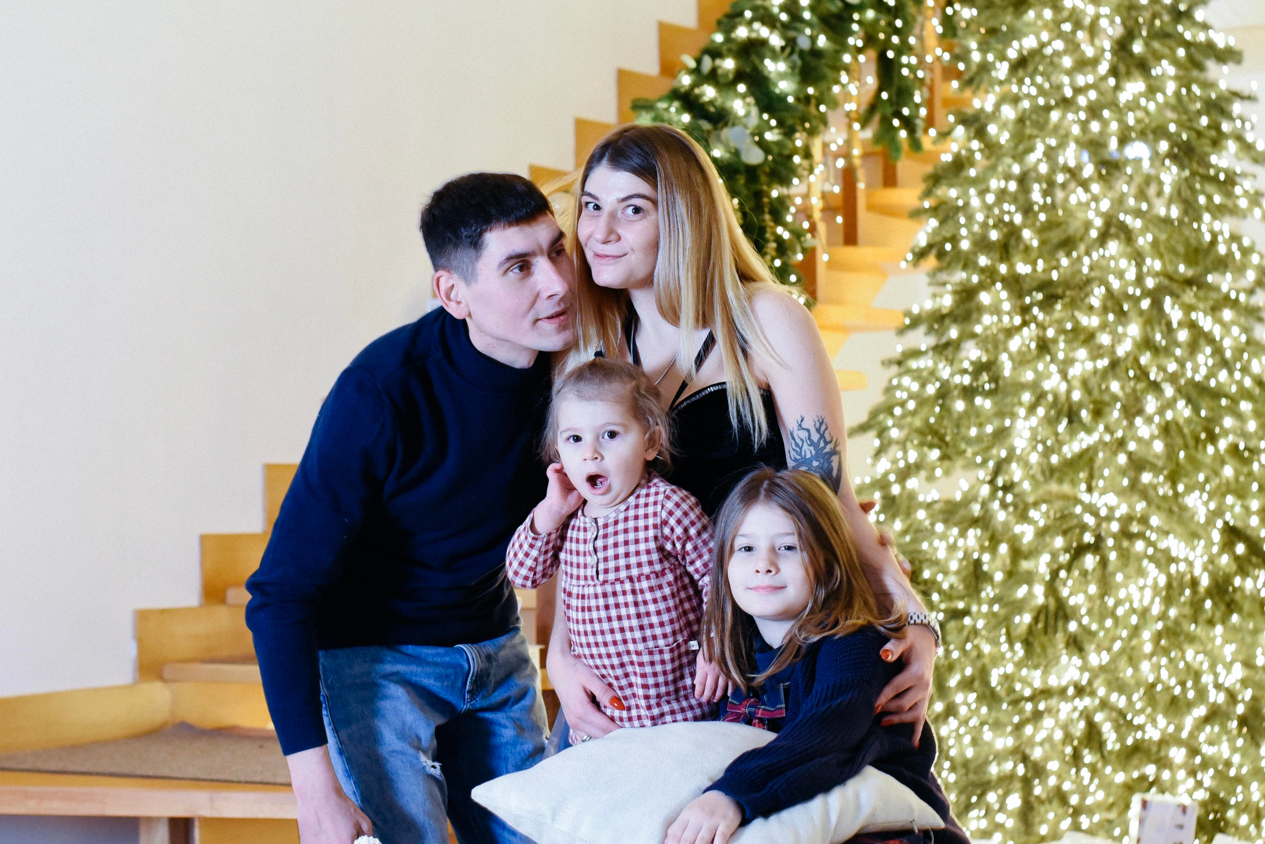 Александра, Илья и девочки Новогодняя. Фотограф Лола Волна, город Москва