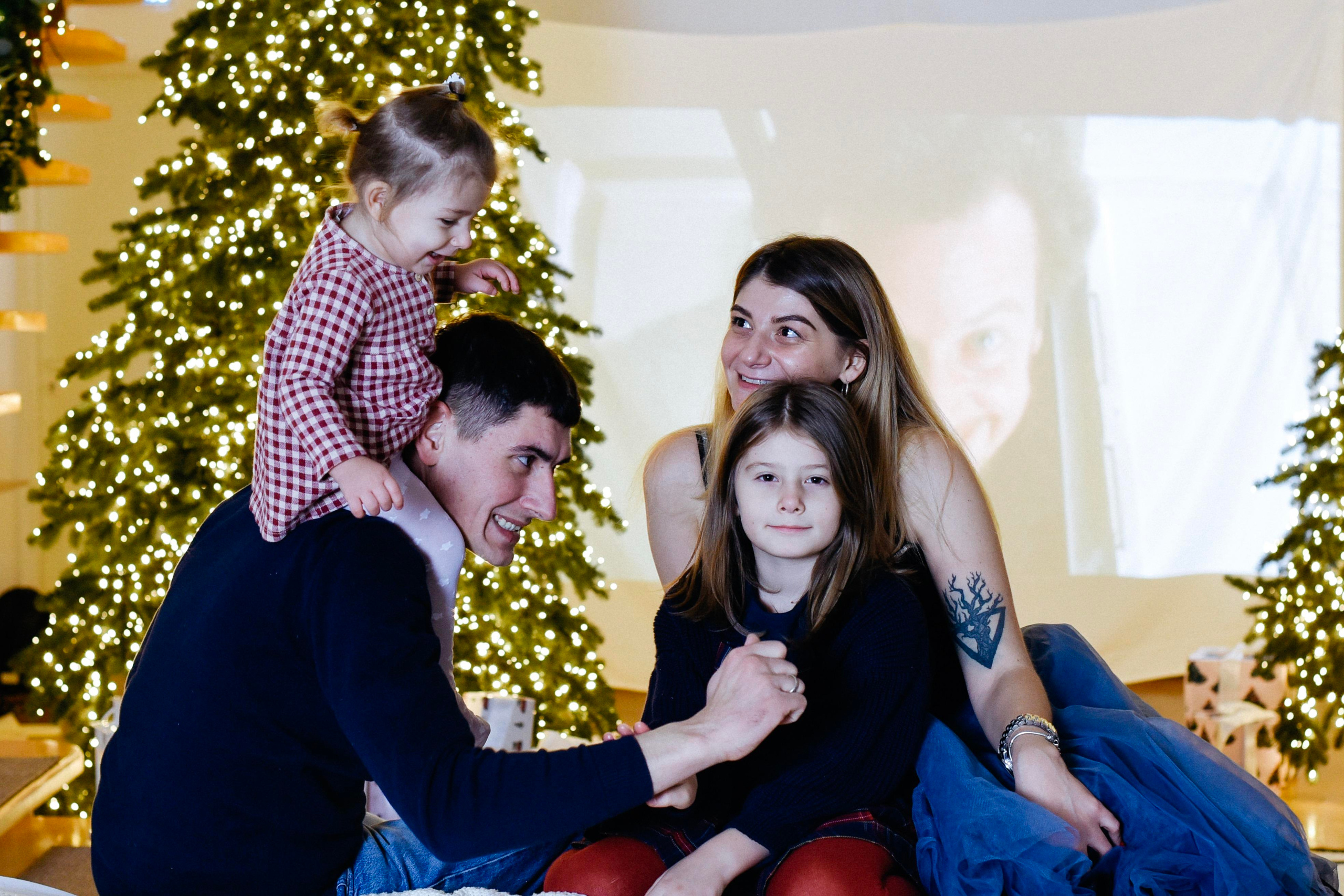Александра, Илья и девочки Новогодняя. Фотограф Лола Волна, город Москва