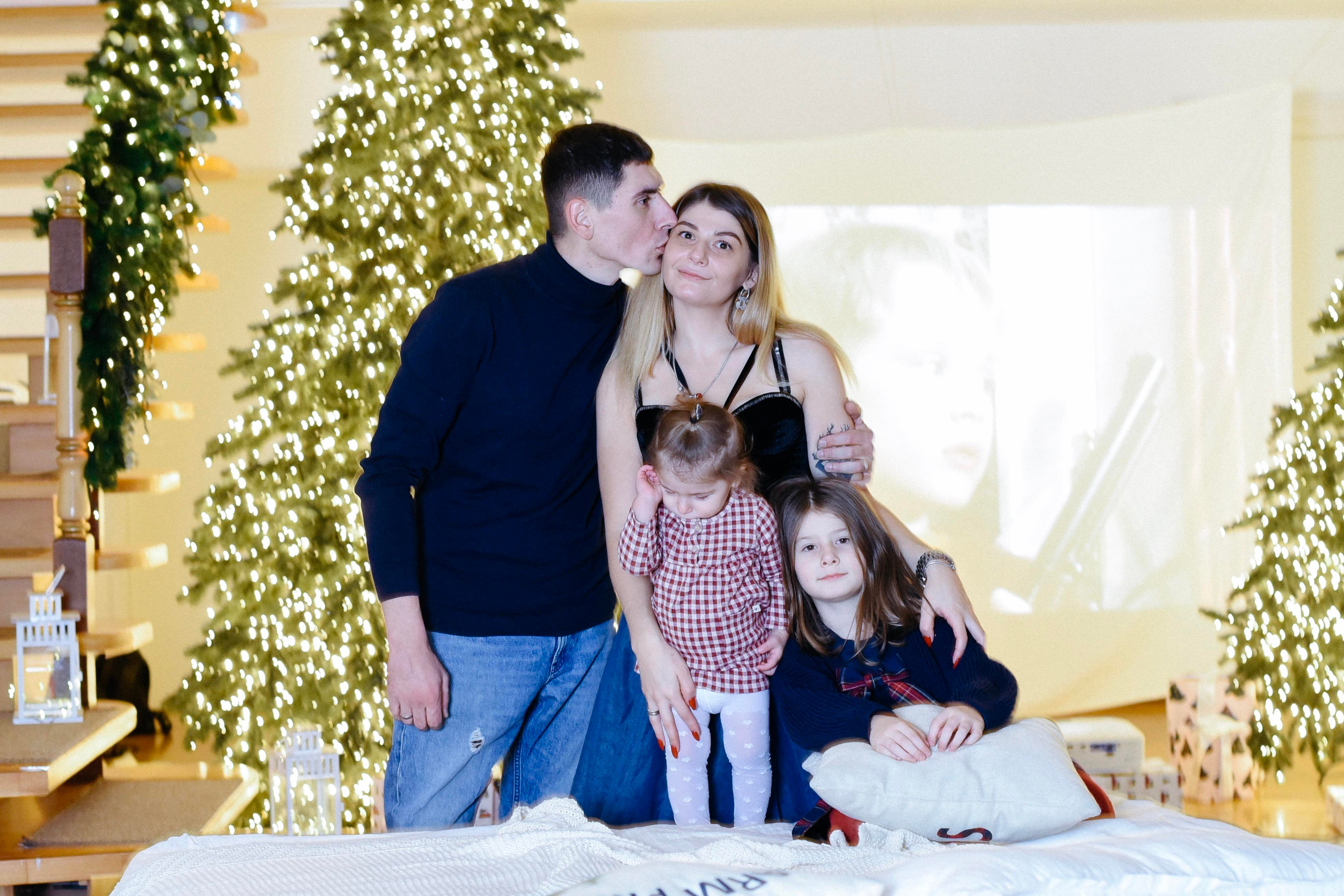 Александра, Илья и девочки Новогодняя. Фотограф Лола Волна, город Москва