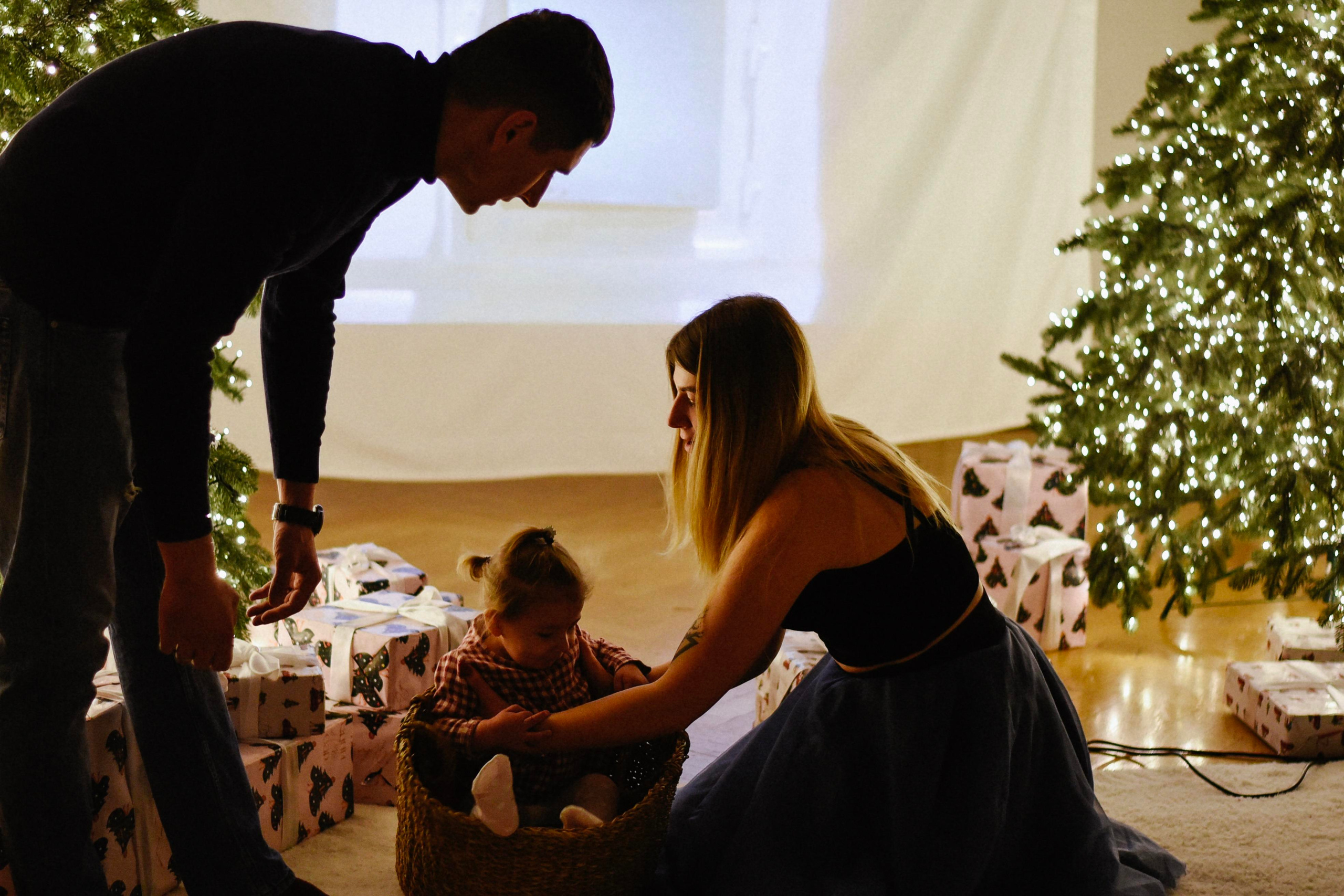 Александра, Илья и девочки Новогодняя. Фотограф Лола Волна, город Москва