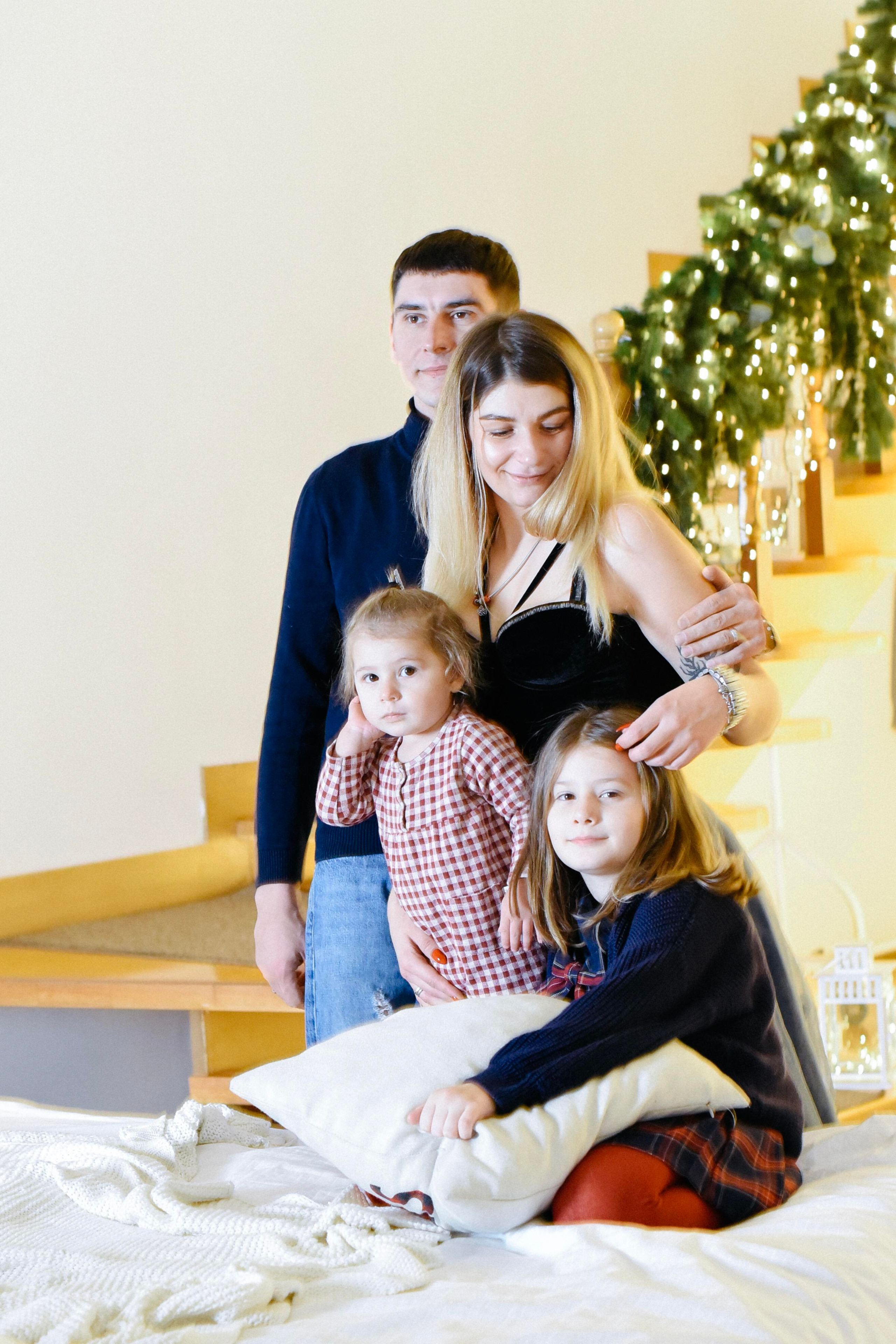 Александра, Илья и девочки Новогодняя. Фотограф Лола Волна, город Москва