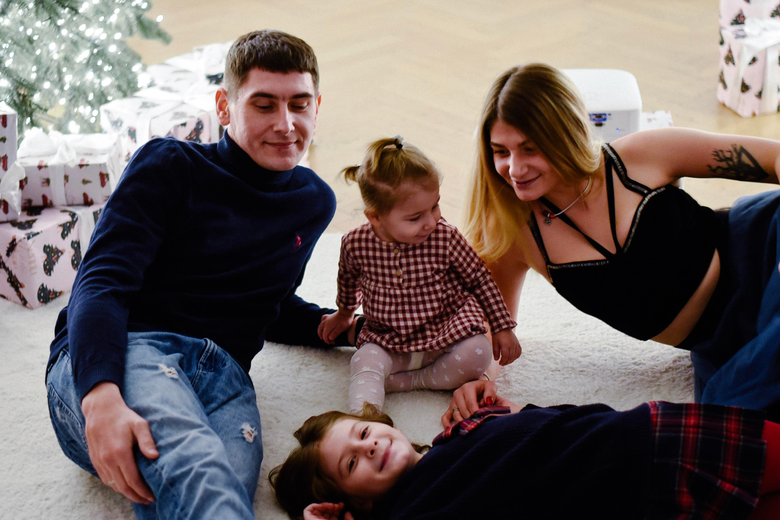 Александра, Илья и девочки Новогодняя. Фотограф Лола Волна, город Москва