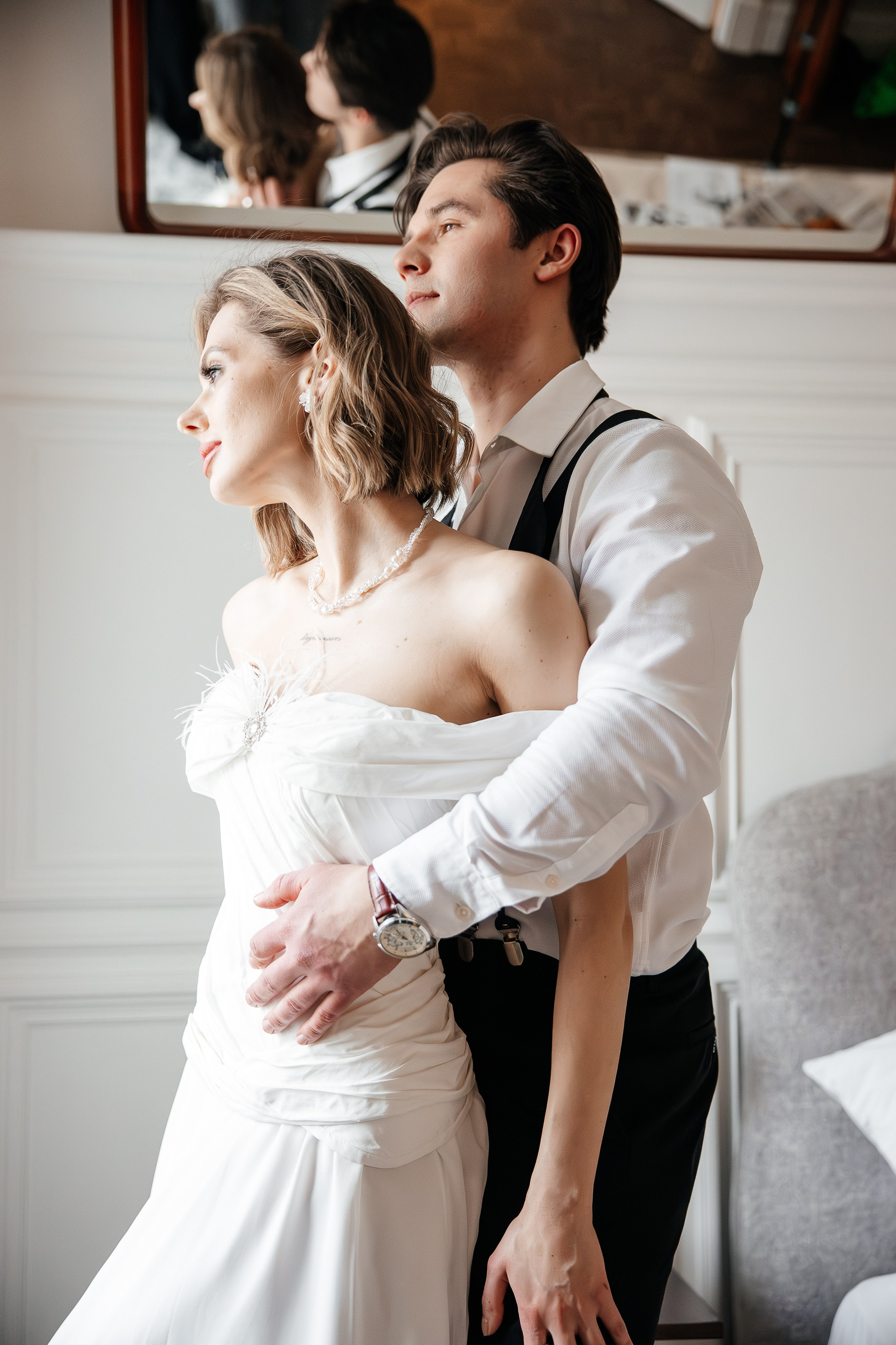 Утро жениха и невесты в отеле. Свадебный и семейный фотограф в Москве Красинская Мария