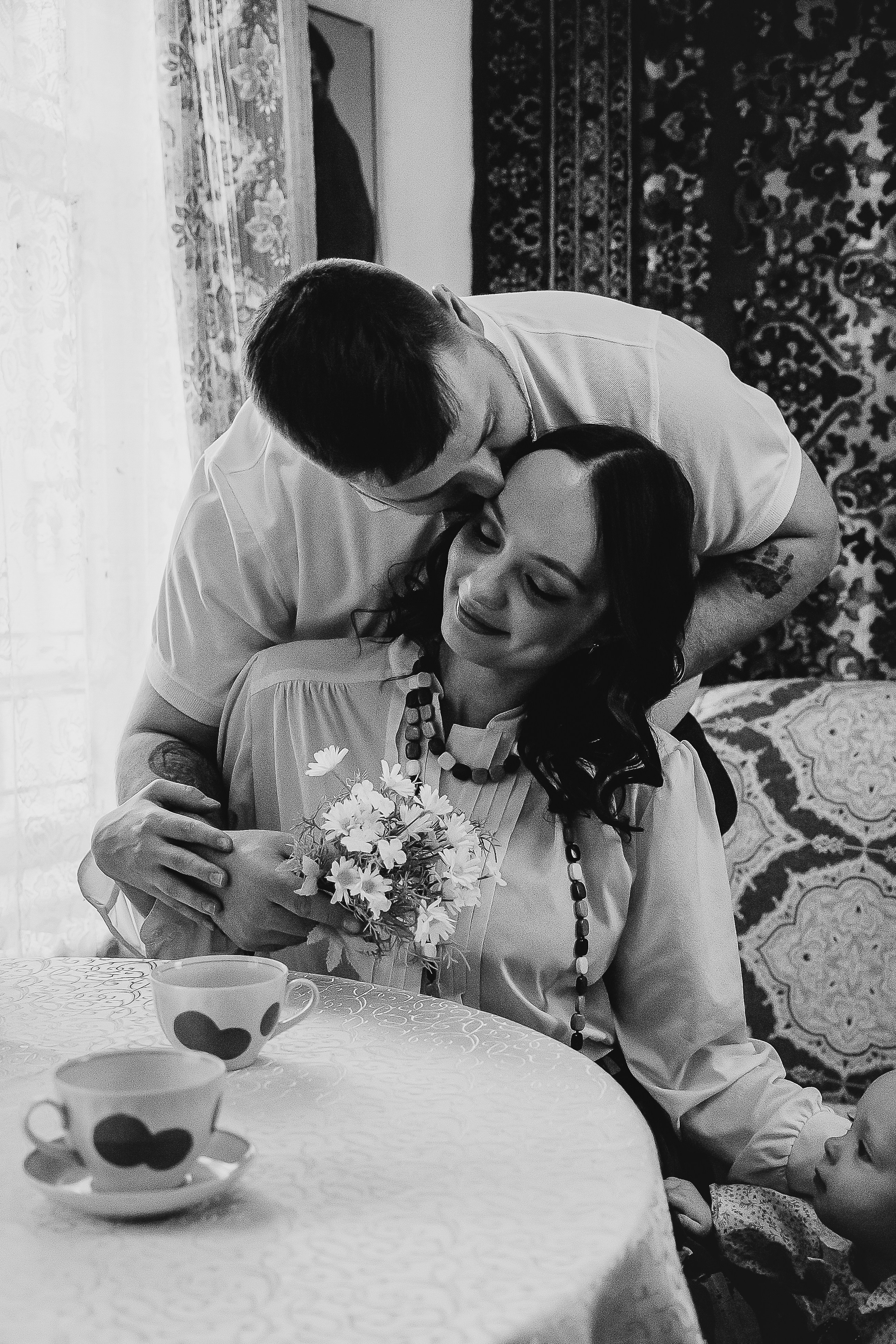 Семейная фотосессия в советской квартире города Томска. Семейный фотограф в Томске Максимова Екатерина