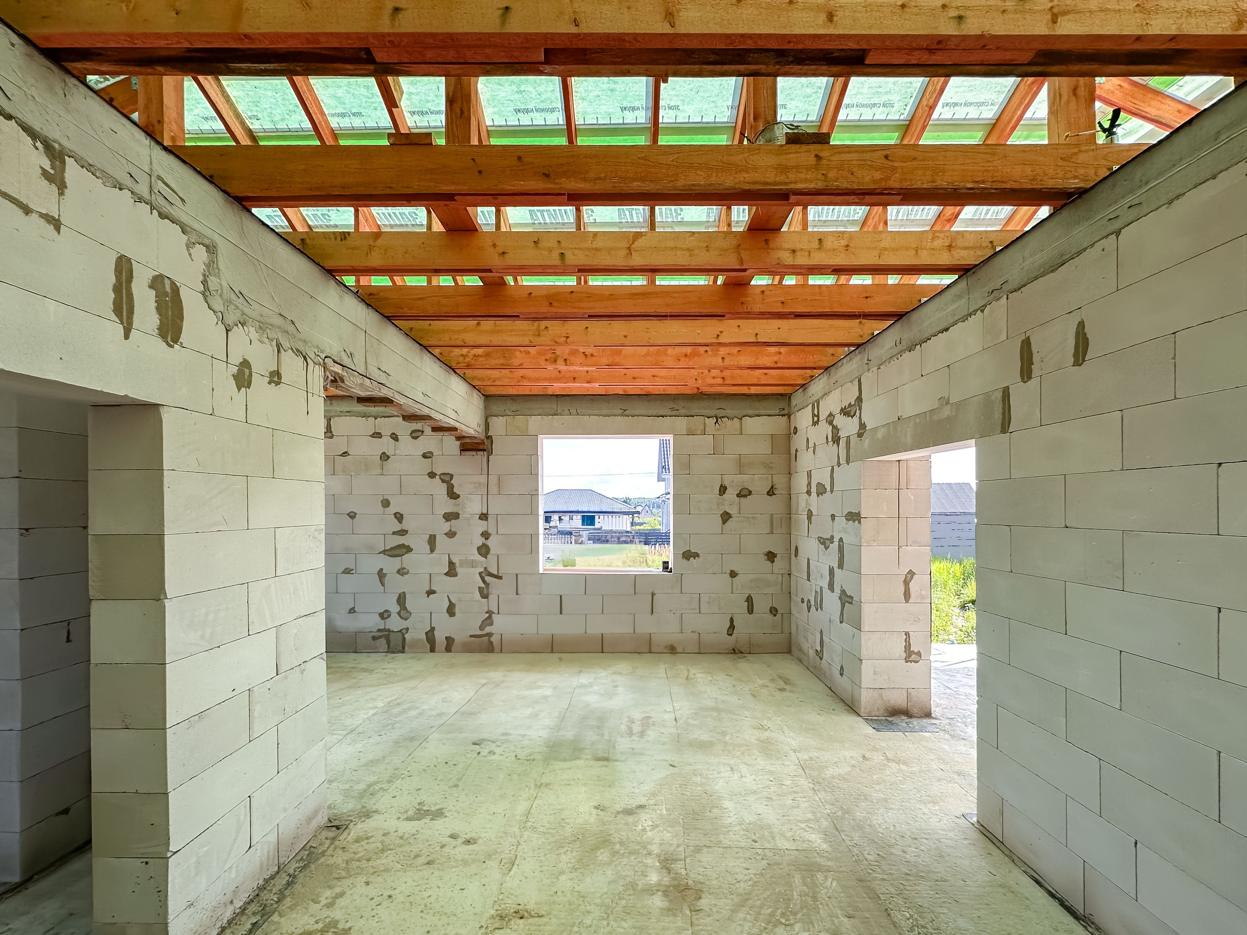 Стены готовы к штукатурке и внутренней