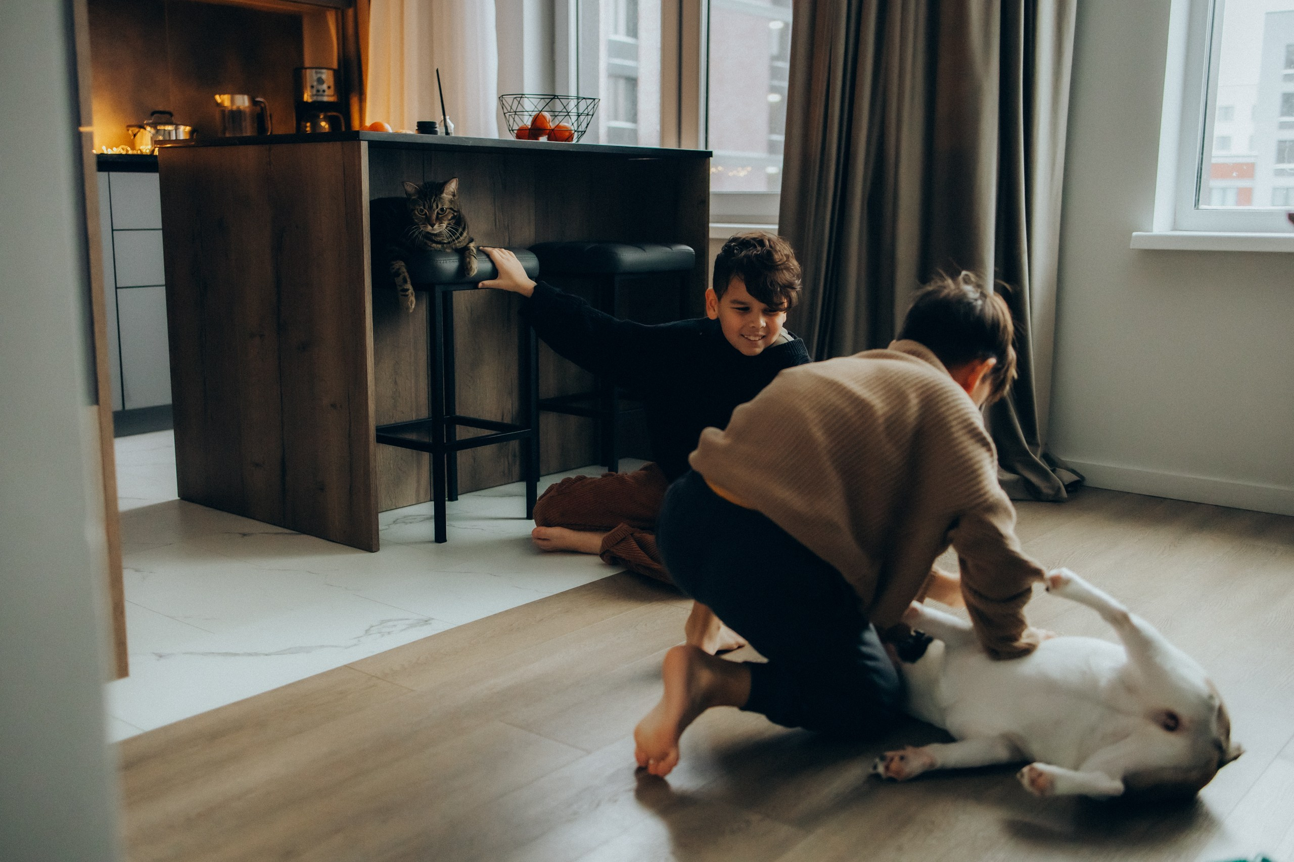 Руслан, Тимур и Луна. Семейный фотограф Москва