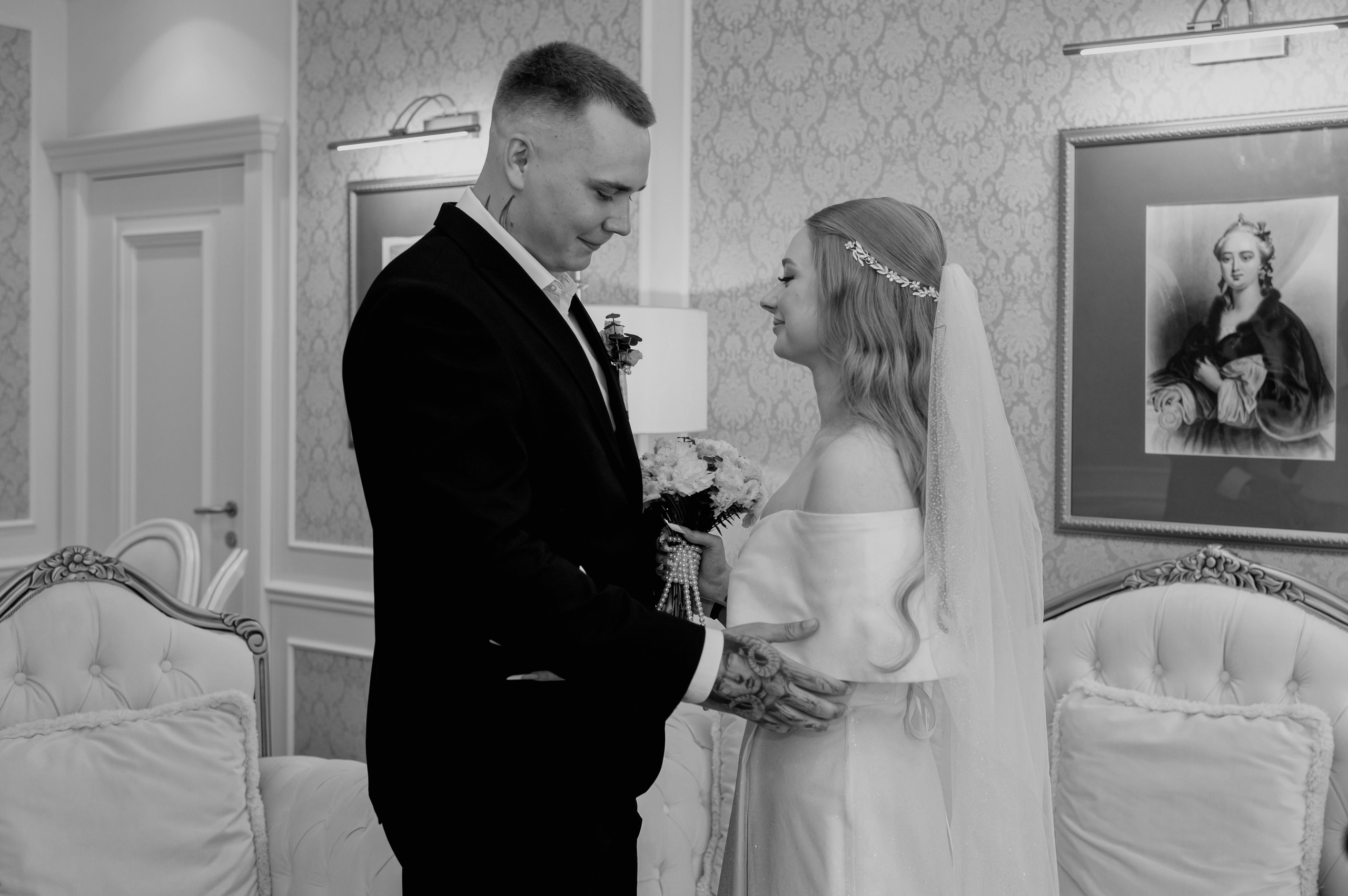 Виктория и Максим черно-белая серия. Портретный, семейный и свадебный фотограф в Санкт-Петербурге и в Москве Ширяев Денис