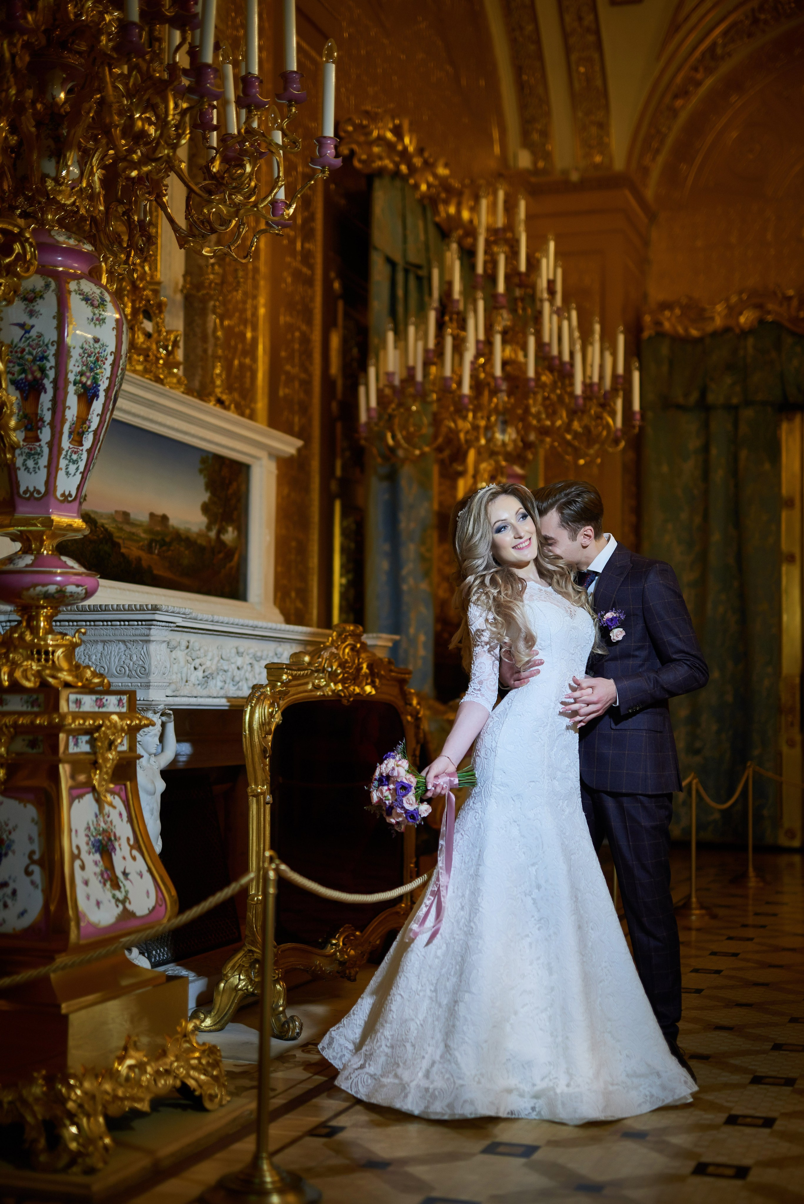 Илона и Андрей (фотосессия в ночном Эрмитаже). Портретный, семейный и свадебный фотограф в Санкт-Петербурге и в Пушкине Ширяев Денис