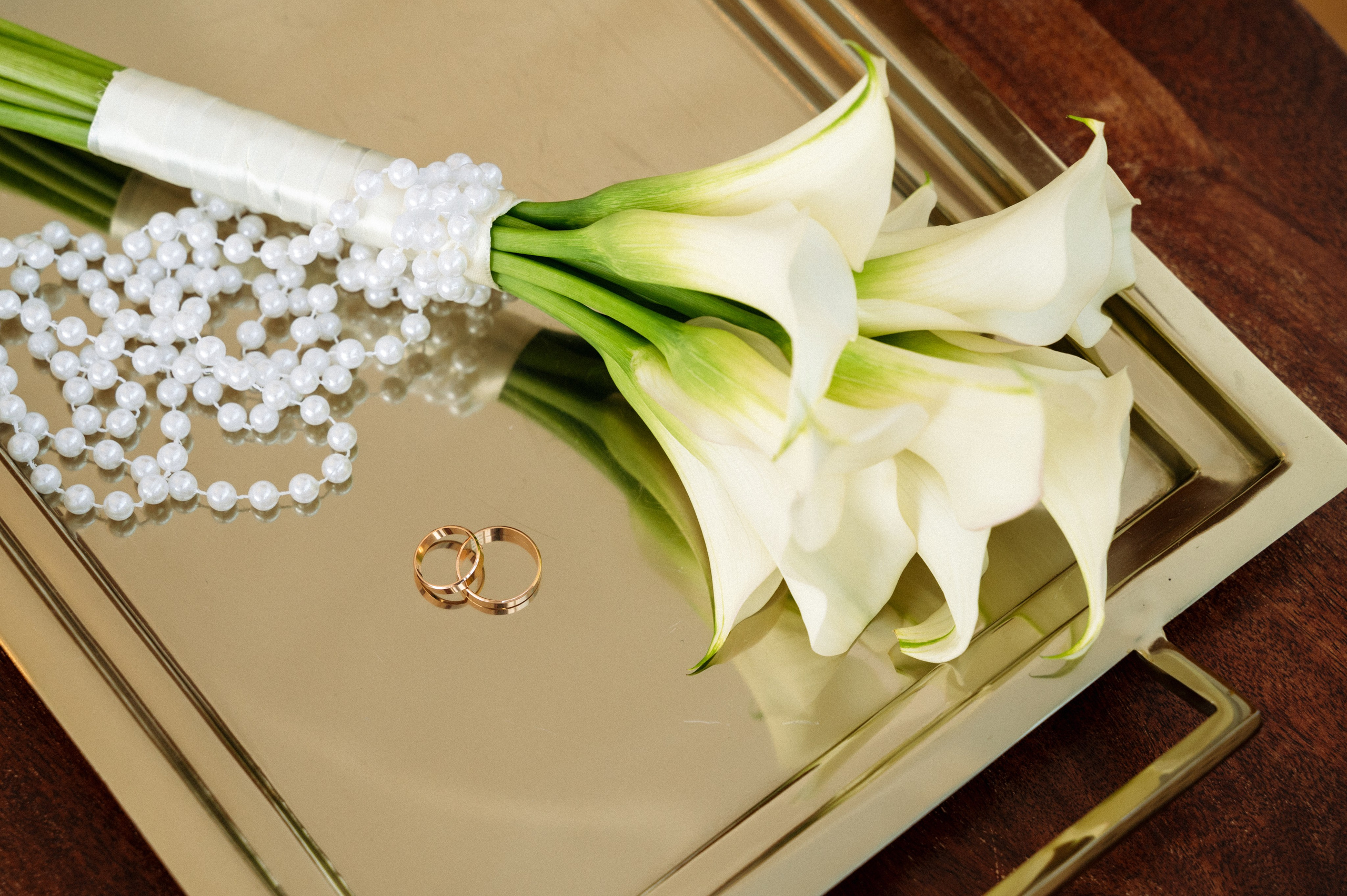 букет коал и кольца