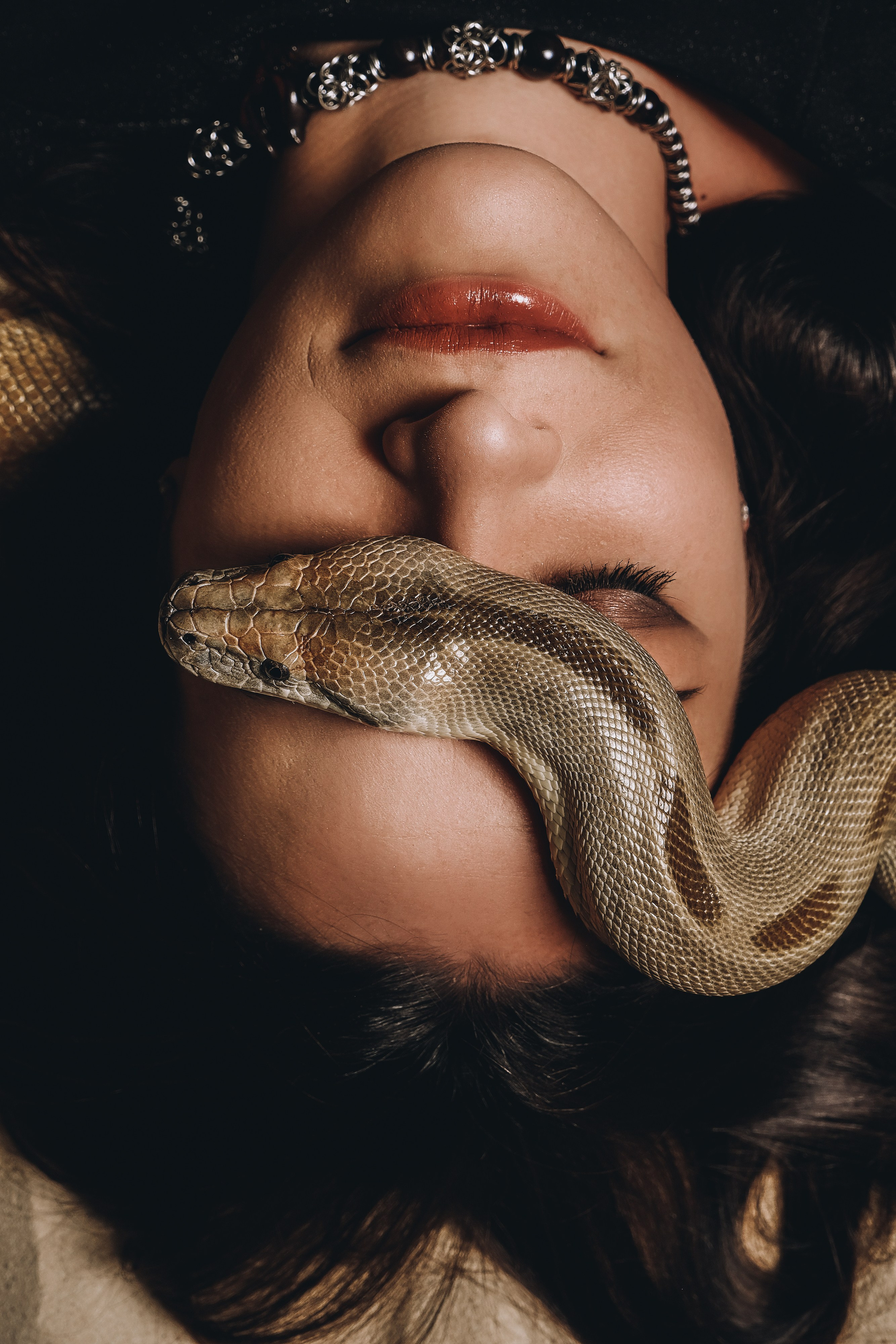 Фотосессия со змеёй в Москве — съёмки в студии с проверенными заводчиками. Портретный фотограф в Москве — Виктория Колышева