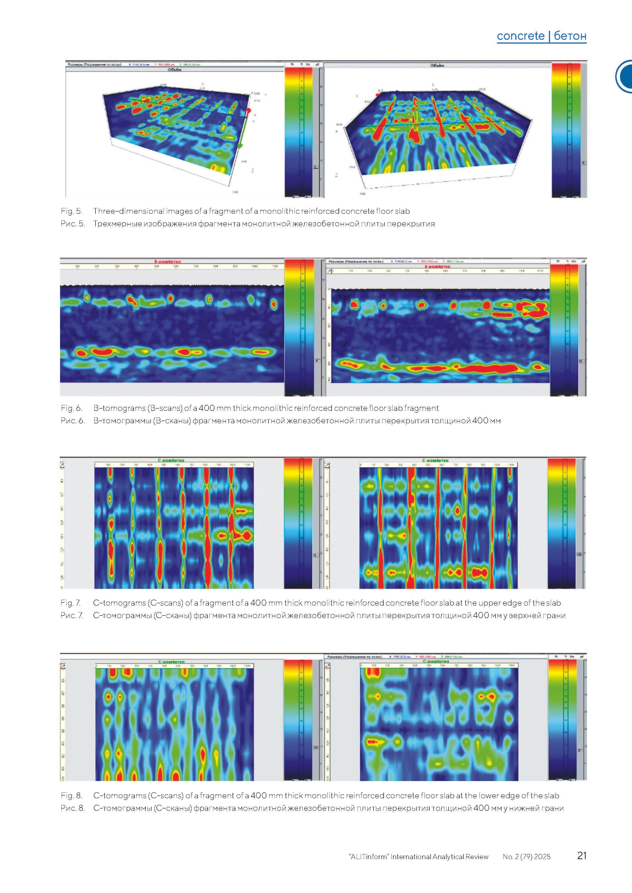 Publication in the ALITInform magazine No. 2(79) 2025. Ultrasonic Pulse Echo and GPR inspection of concrete and reinforced concrete structures