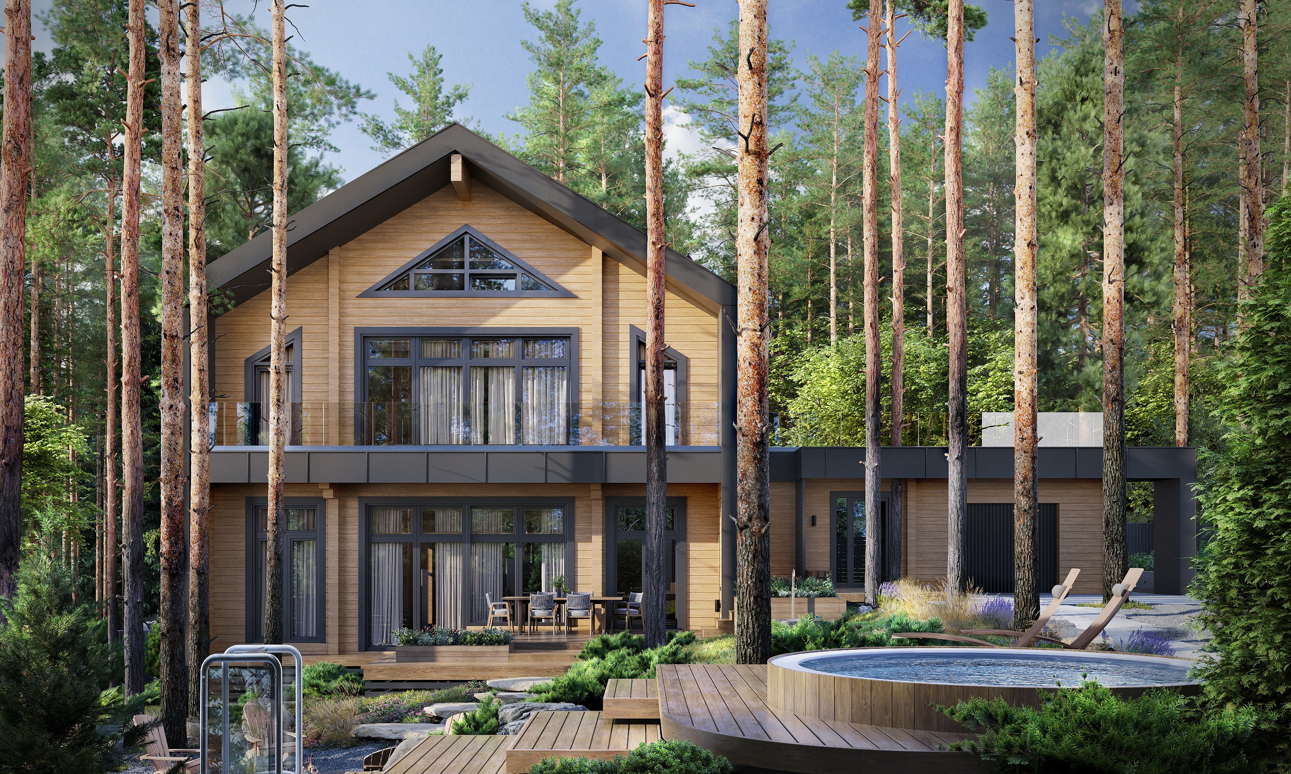 3D визуализация дома в с. Тимирязевское Томской области. 3D визуализация/ Юлия Будник