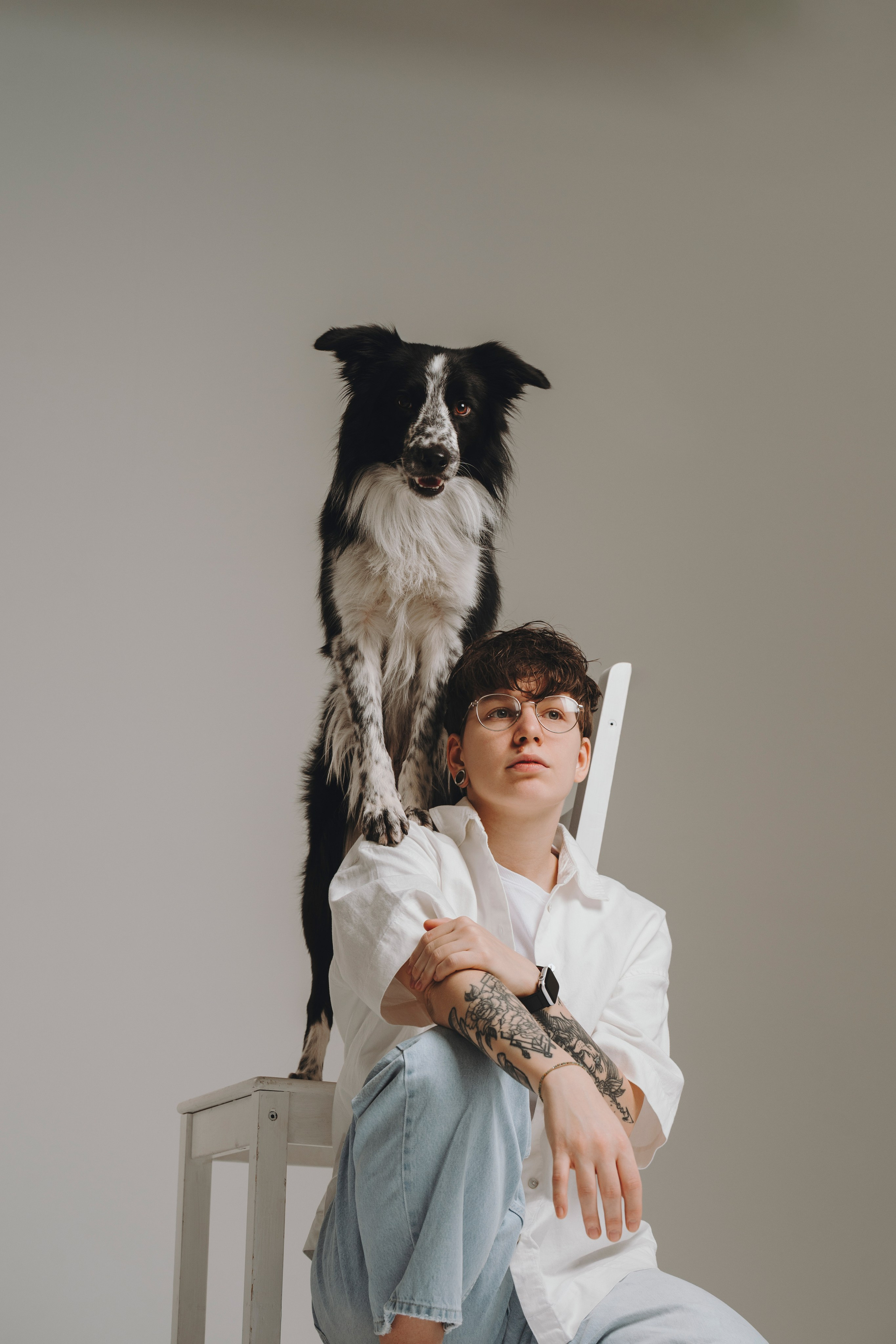 Настя, Рэги и Зена. Семейный фотограф анималист Ананьева Мария — Москва