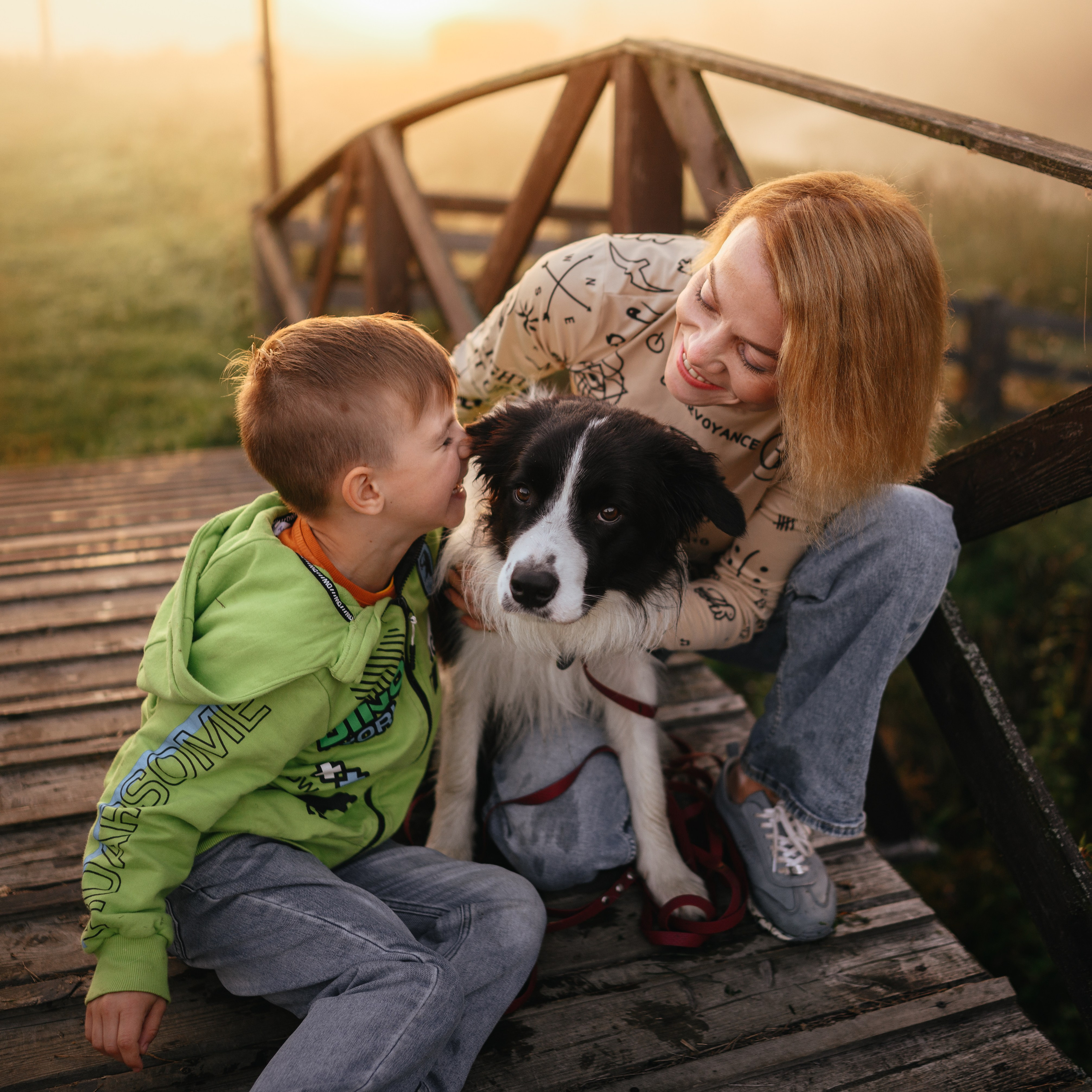 Семейная прогулка. Семейный фотограф анималист Ананьева Мария — Москва