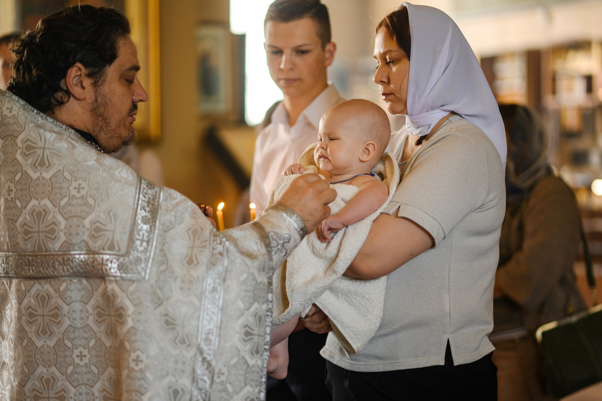 Крещение Кирилла. Церковь Введения во храм Пресвятой Богородицы (Веселовка). Свадебный и семейный Фотограф в Пензе Татьяна Лапоногова