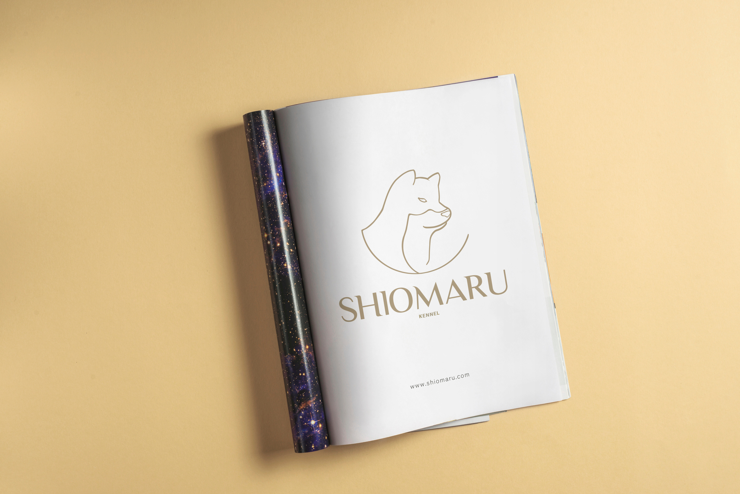 Логотип для питомника акит и сиба ину SHIOMARU