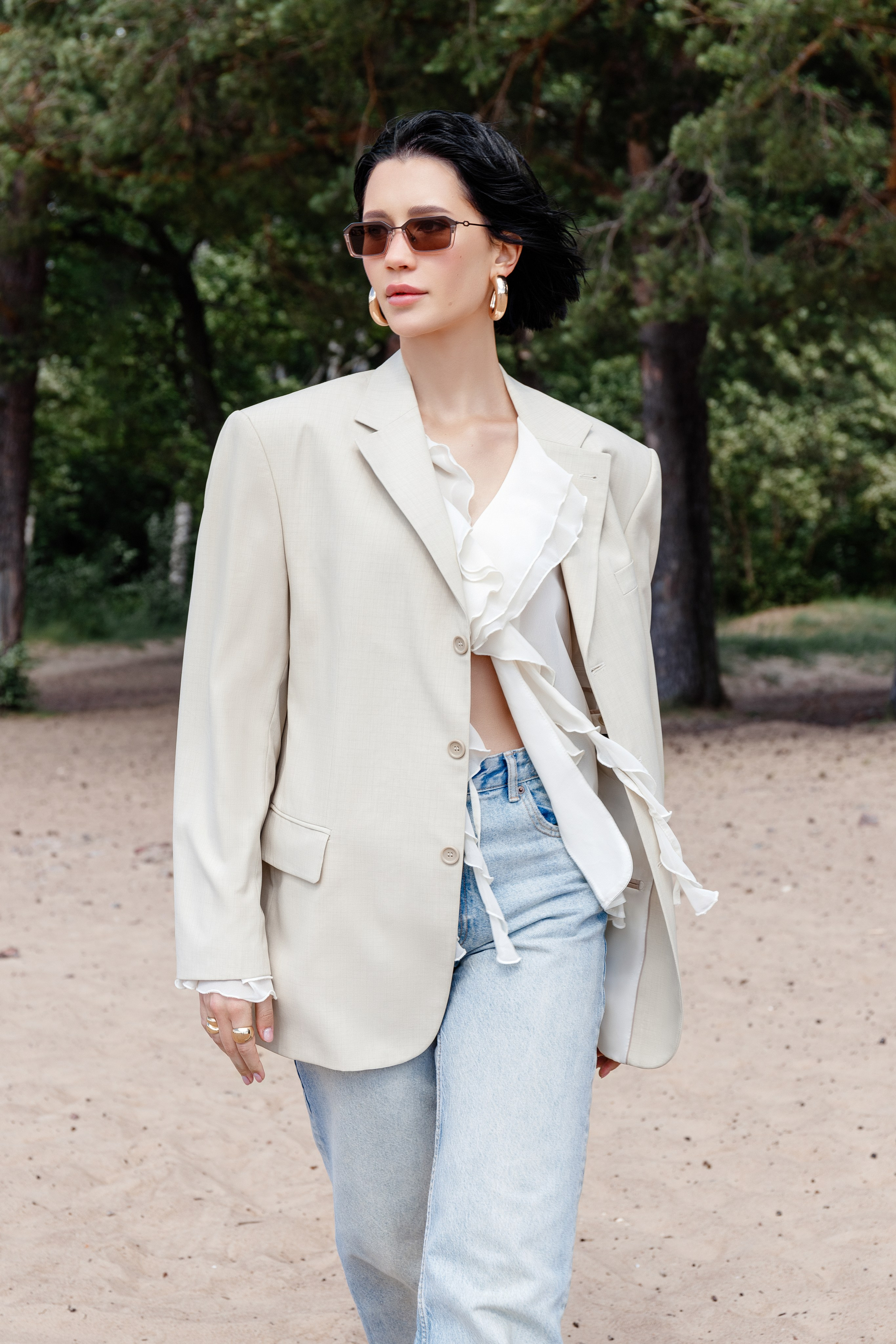 Летняя fashion-съёмка в Петербурге — на Финском заливе