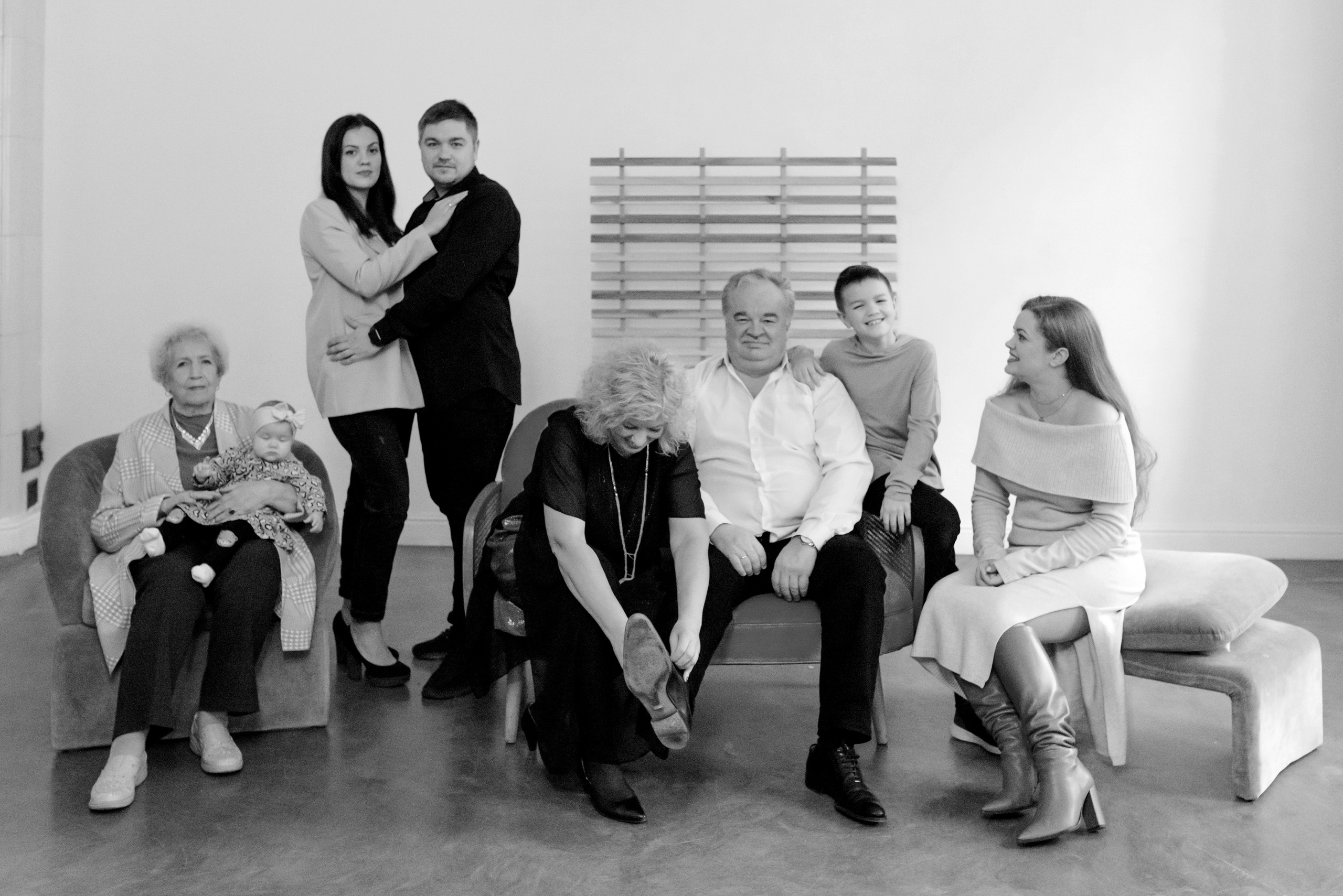Фотосессия большой семьи. Фотограф Юлия Кондратьева