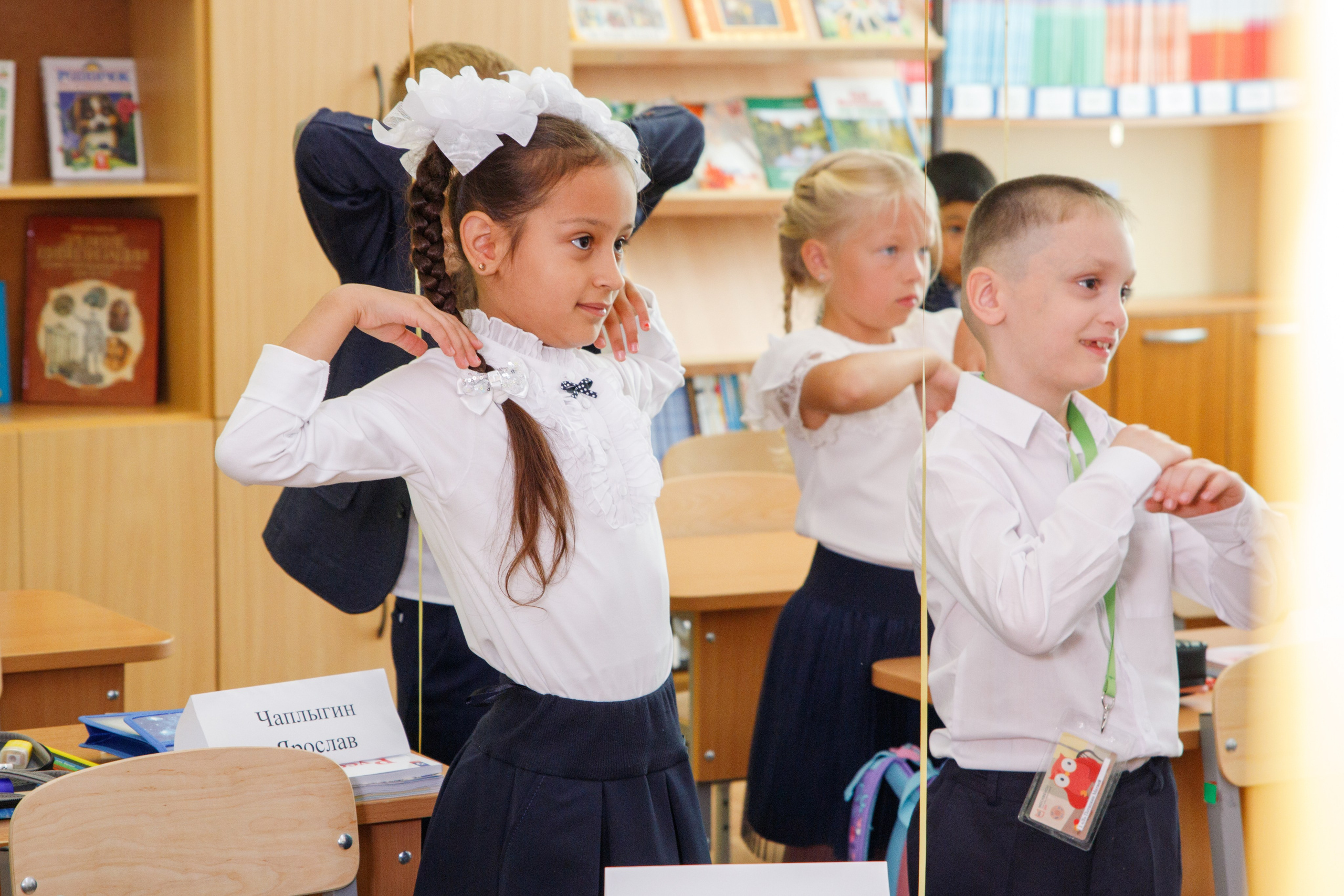 Репортажная съемка первого сентября для первоклассников. Семейный и школьный фотограф в Москве Анна Ткач