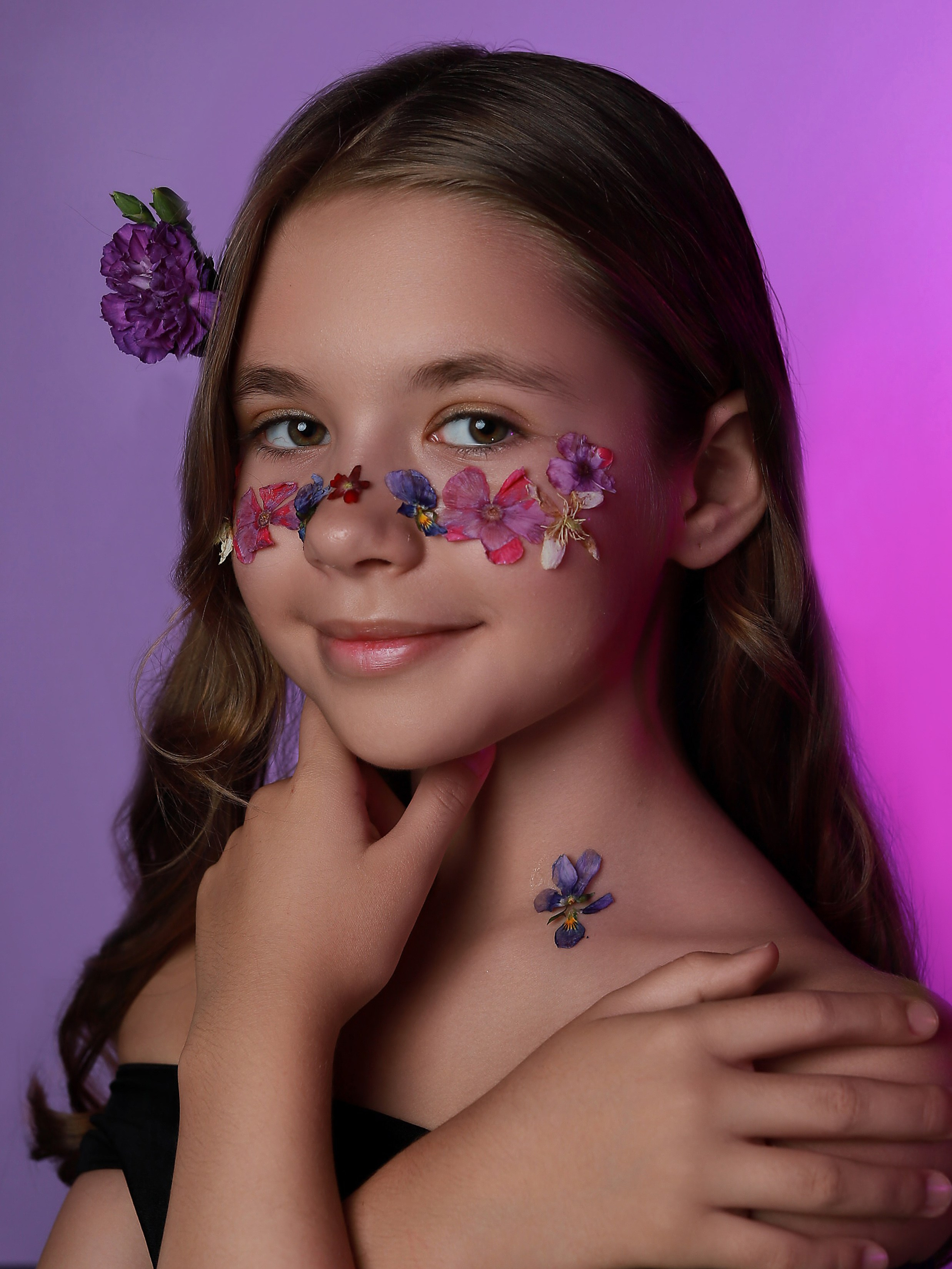 Портреты с цветами. Фотограф Юлия Мальцева