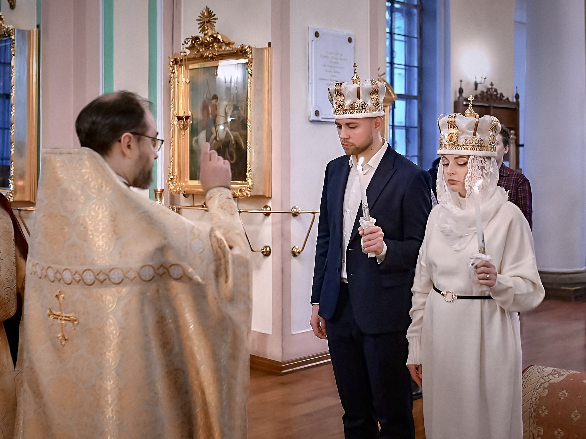 Венчание Артёма и Екатерины | Владимирский собор. Свадебный фотограф в Санкт-Петербурге Славин Денис