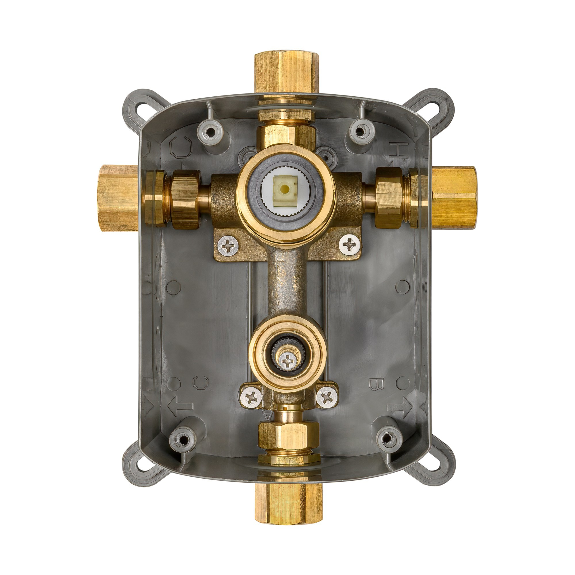 Скрытая часть блока управления встраиваемой душевой системы