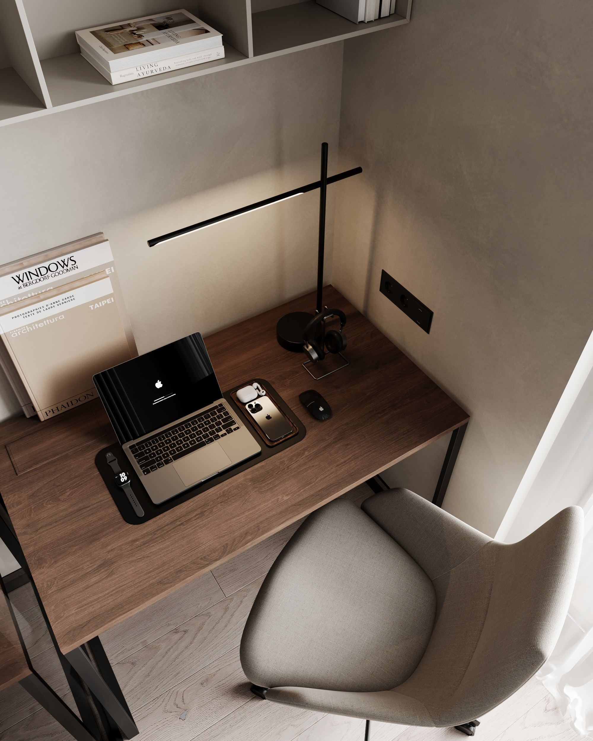 Bottle and Beige. Дизайн интерьера | 3D визуализация | Миланская Марина