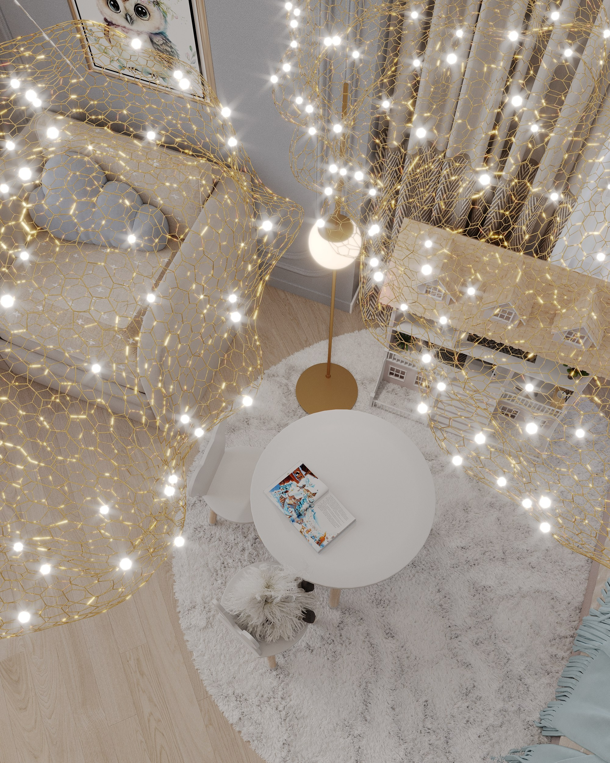 Квартира (санузел+детская комната). Королёва Анастасия | 3D визуализатор