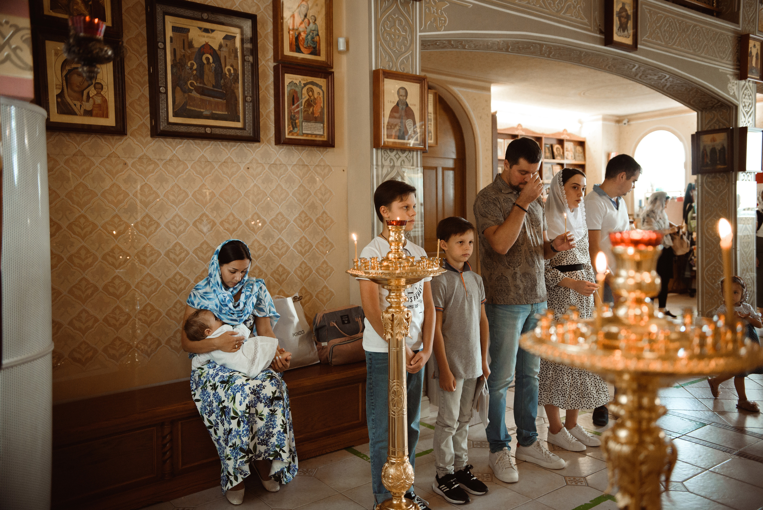 Крещение в Церкви Александра Невского. Семейный фотограф в г.Москве Катя Норм