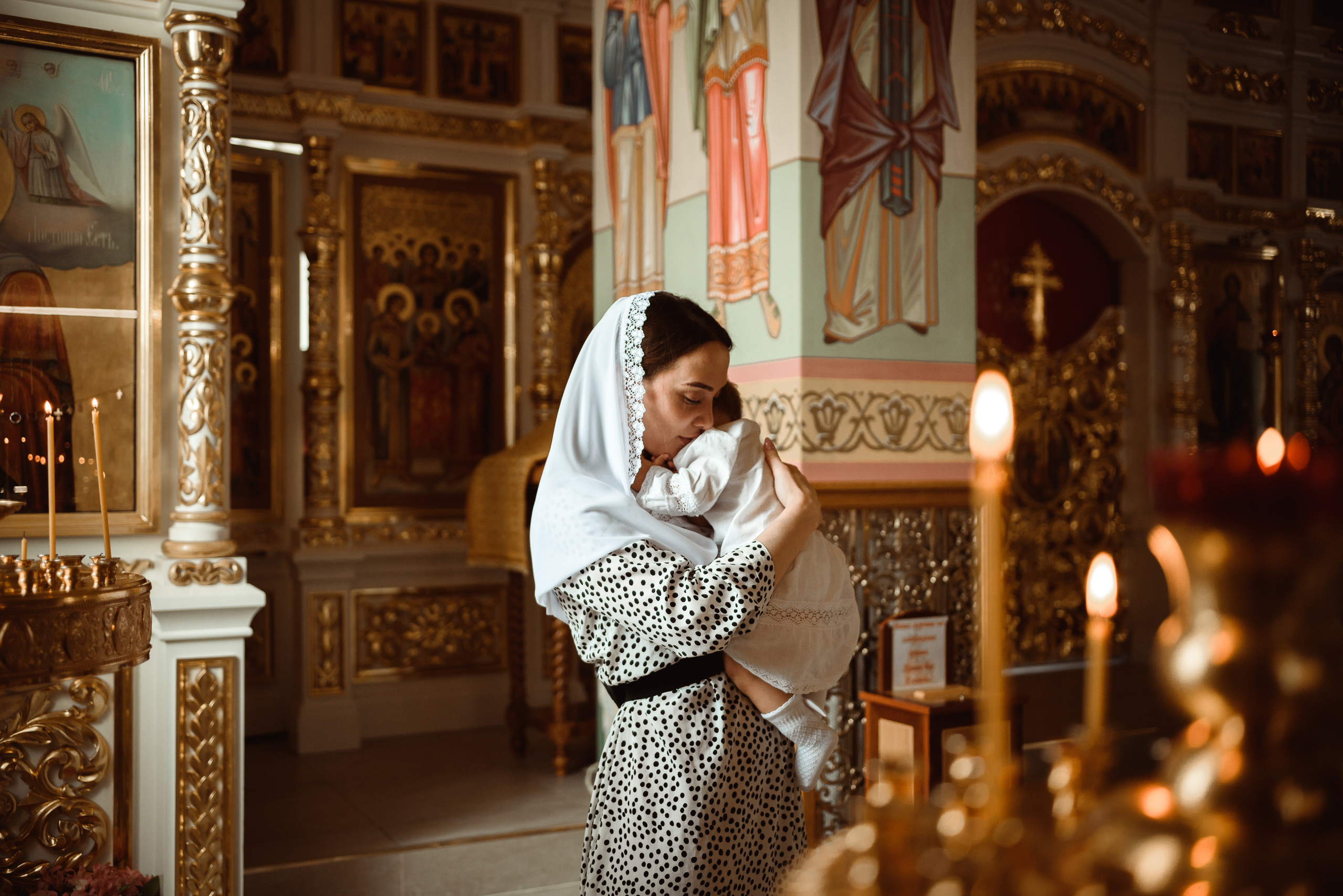 Крещение в Церкви Александра Невского. Семейный фотограф в г.Москве Катя Норм