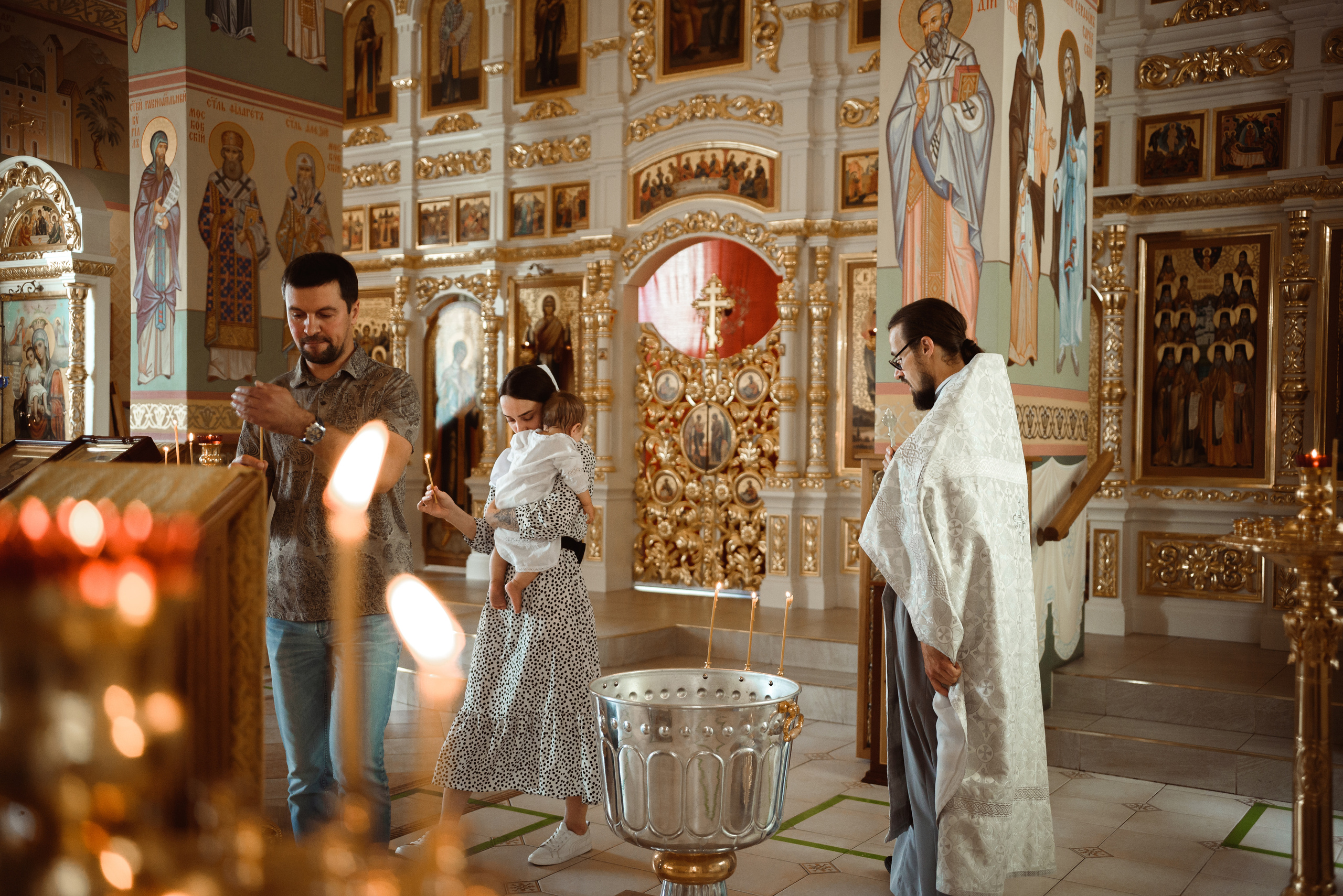 Крещение в Церкви Александра Невского. Семейный фотограф в г.Москве Катя Норм