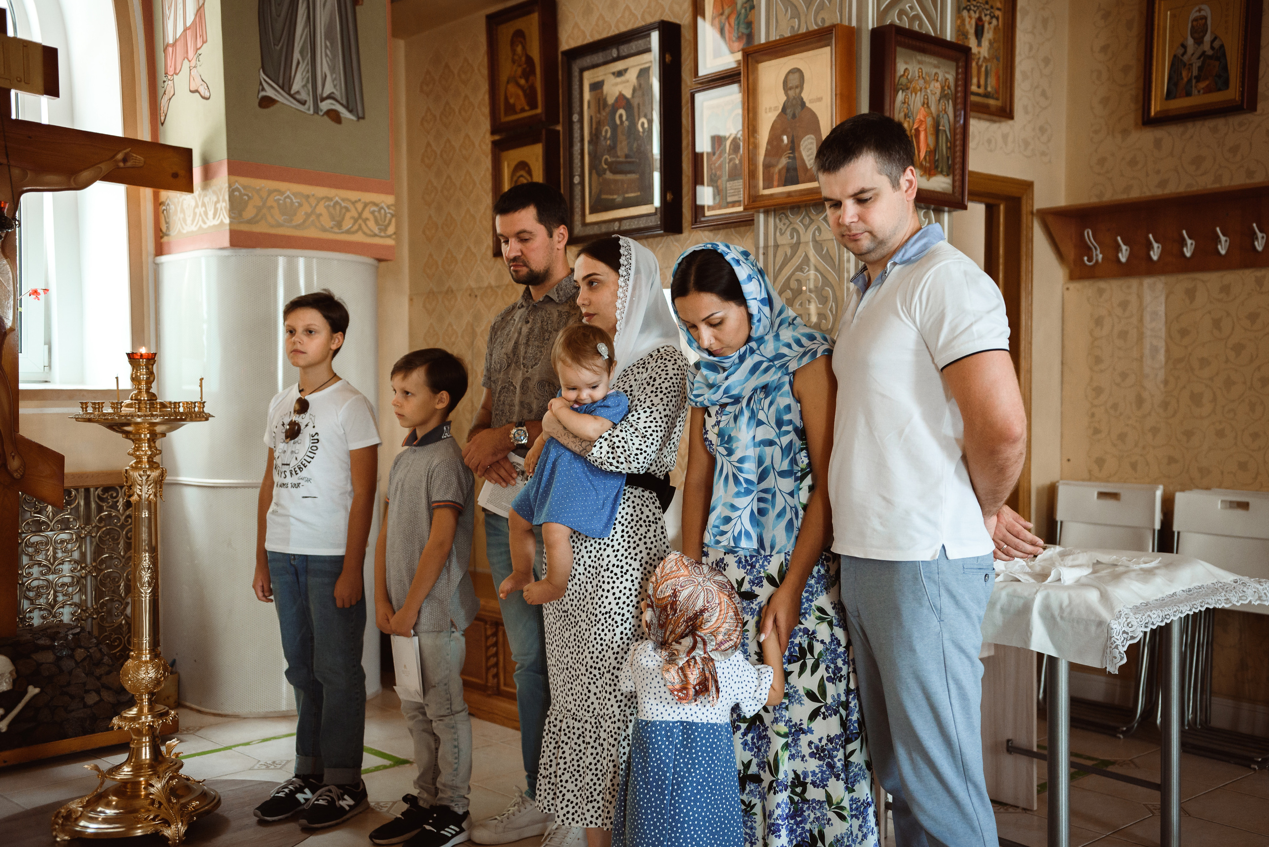Крещение в Церкви Александра Невского. Семейный фотограф в г.Москве Катя Норм