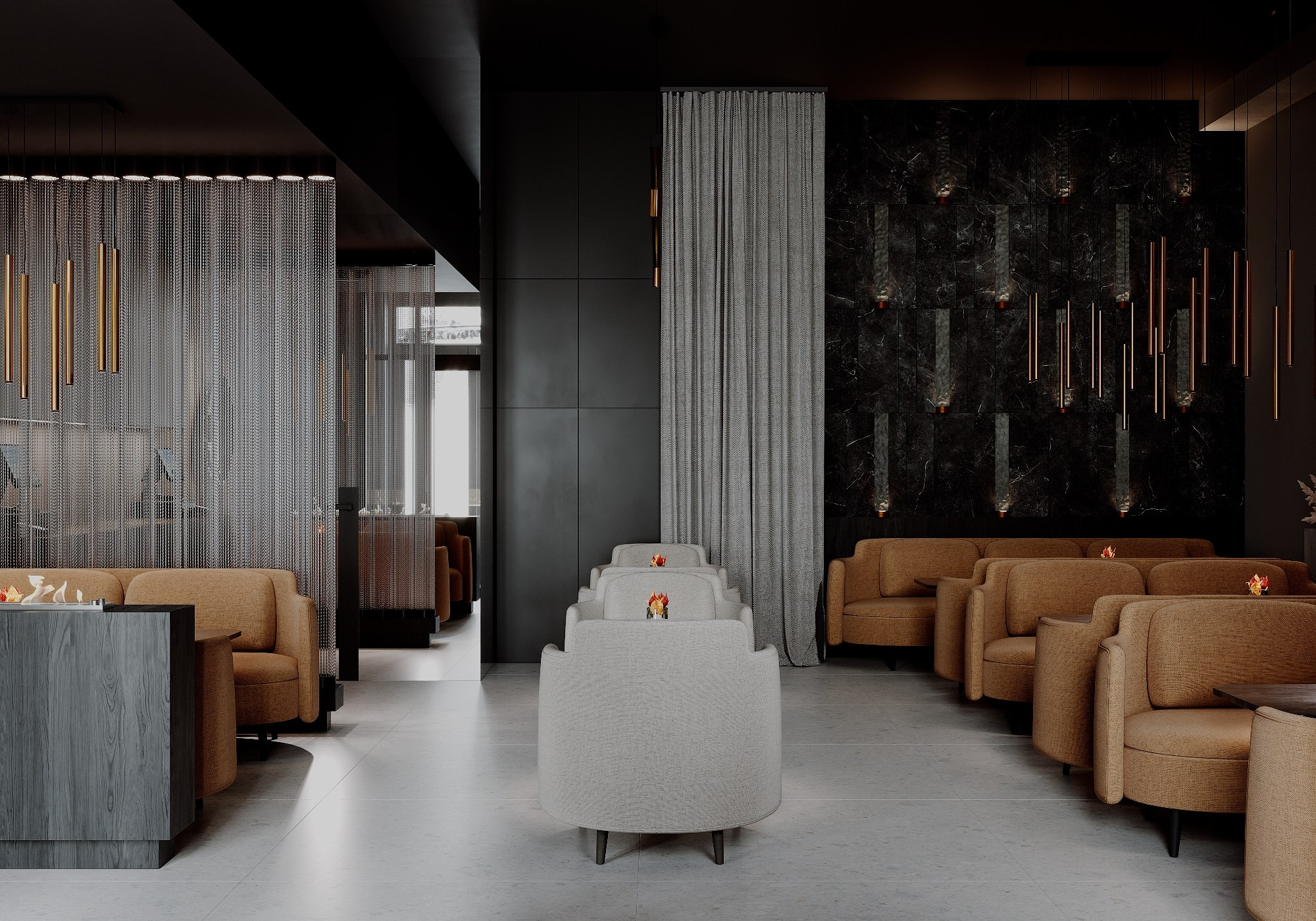 Кальянная, дизайнер Ханнанова Диана. 3d-визуализатор Лилия Яровая