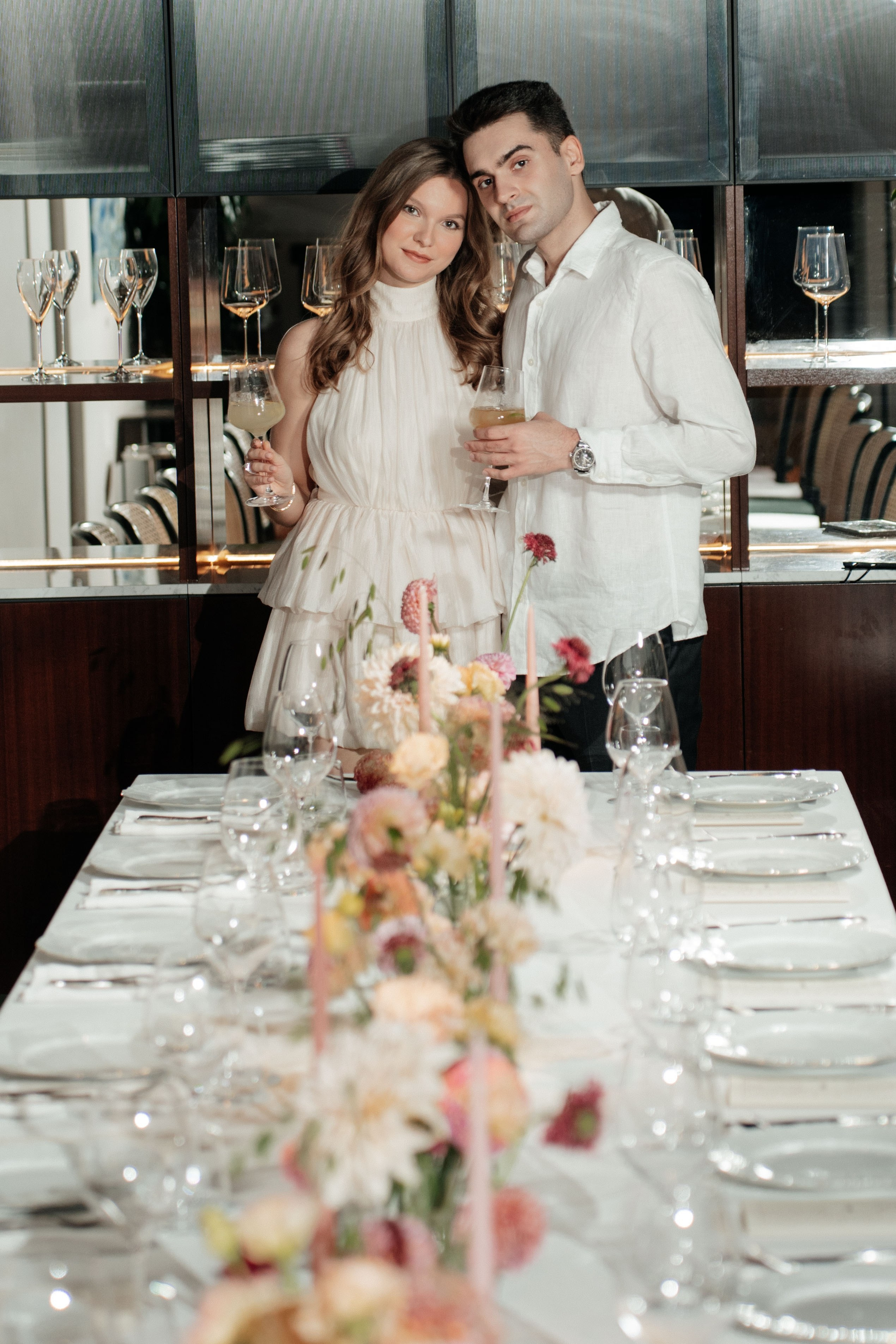 Свадебный ужин в кругу друзей/ ресторан Мина. Свадебный фотограф Москва Александра Аверкова