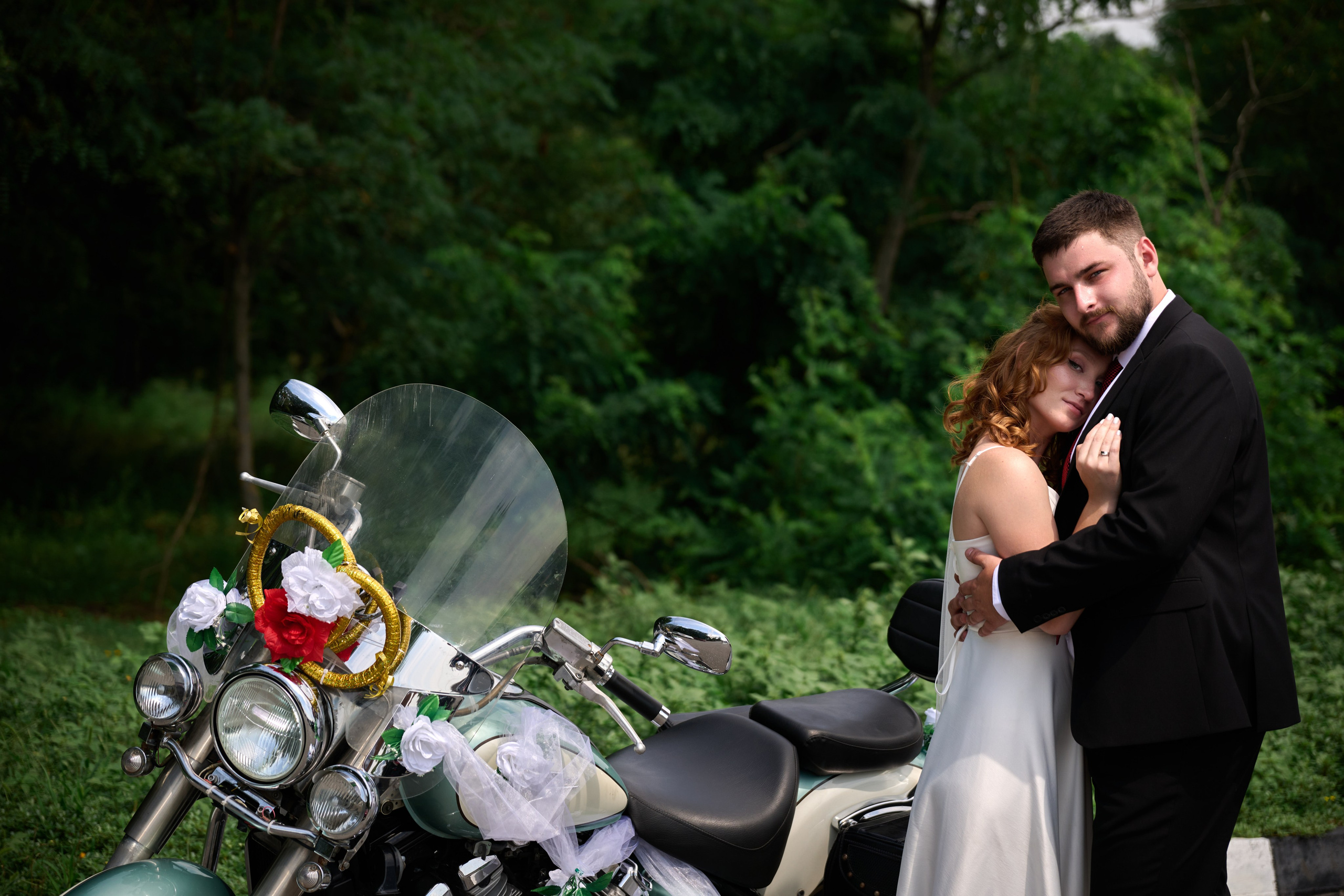 Свадьба Павла и Анастасии на тему мотоцикл — свобода. Профессиональный фотограф Старый Оскол, Губкин — свадьба, венчание, крещение, юбилей и день рождения