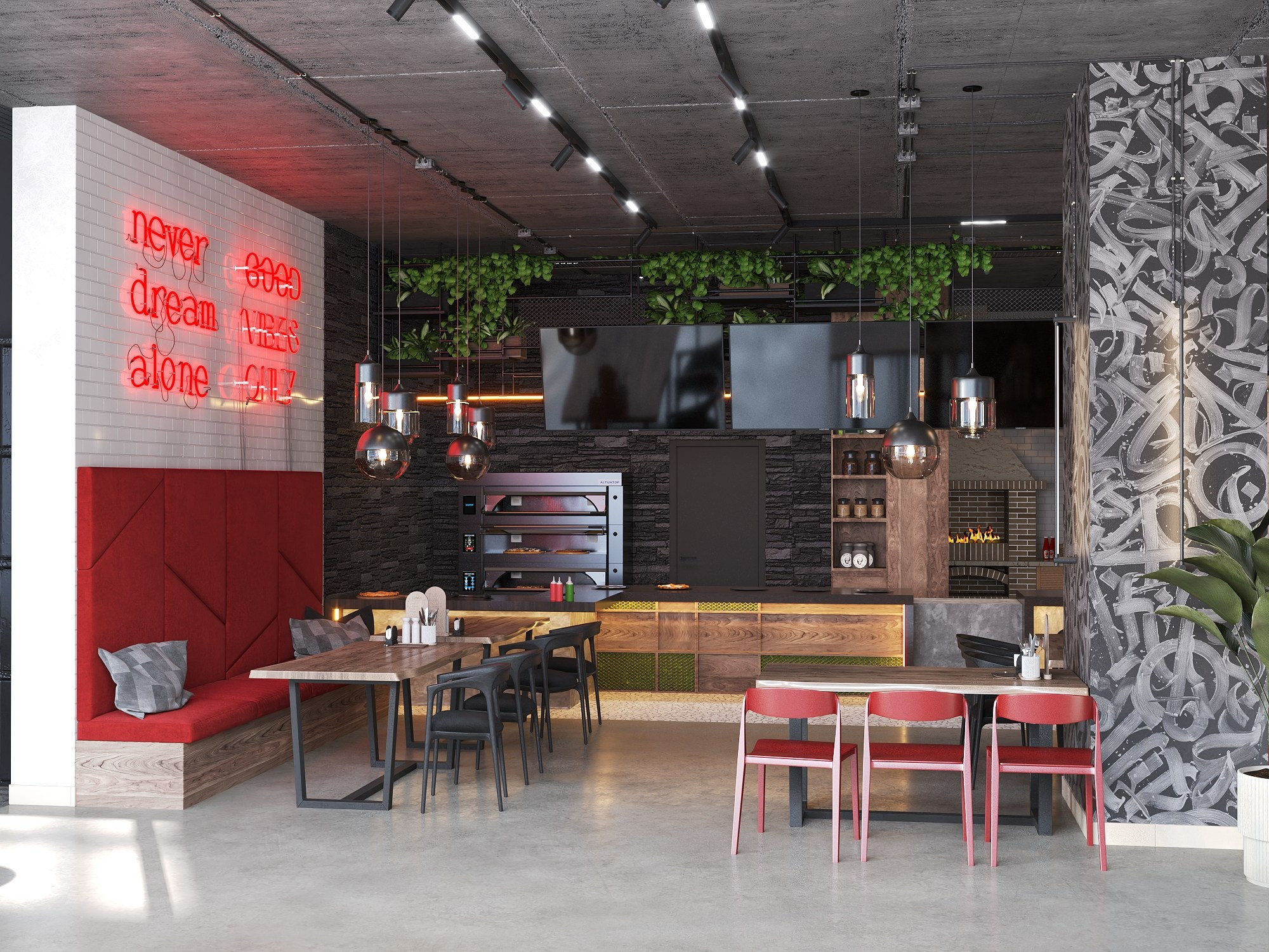 Фастфуд-кафе. БК студия дизайна интерьера