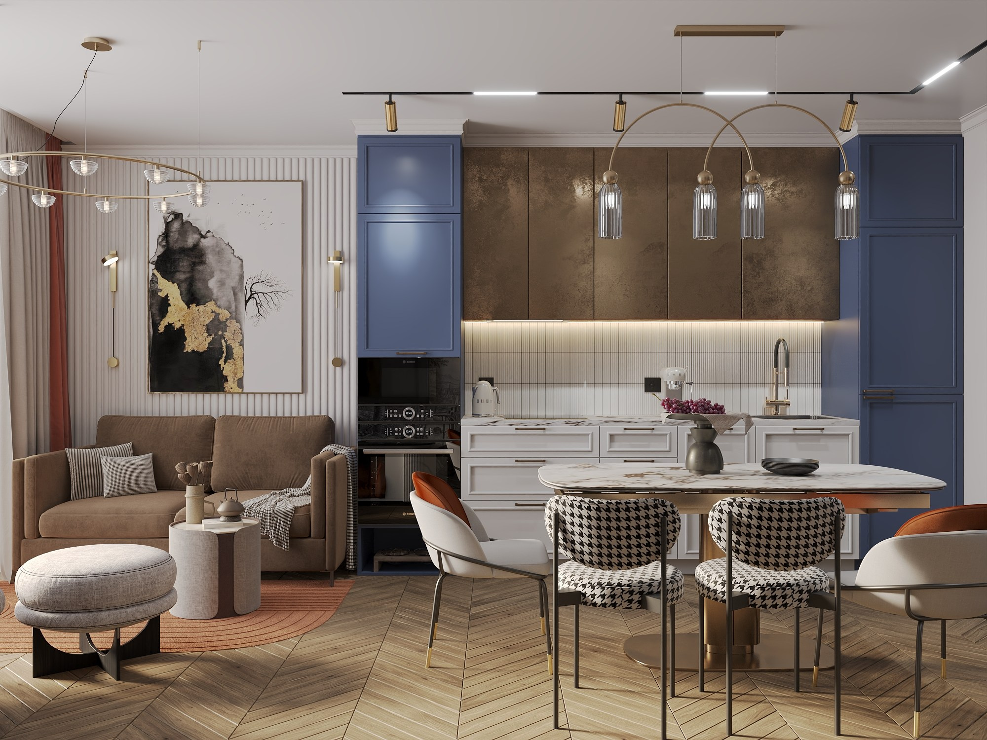 ЖК Discovery Residence, квартира 82,6 м². БК студия дизайна интерьера