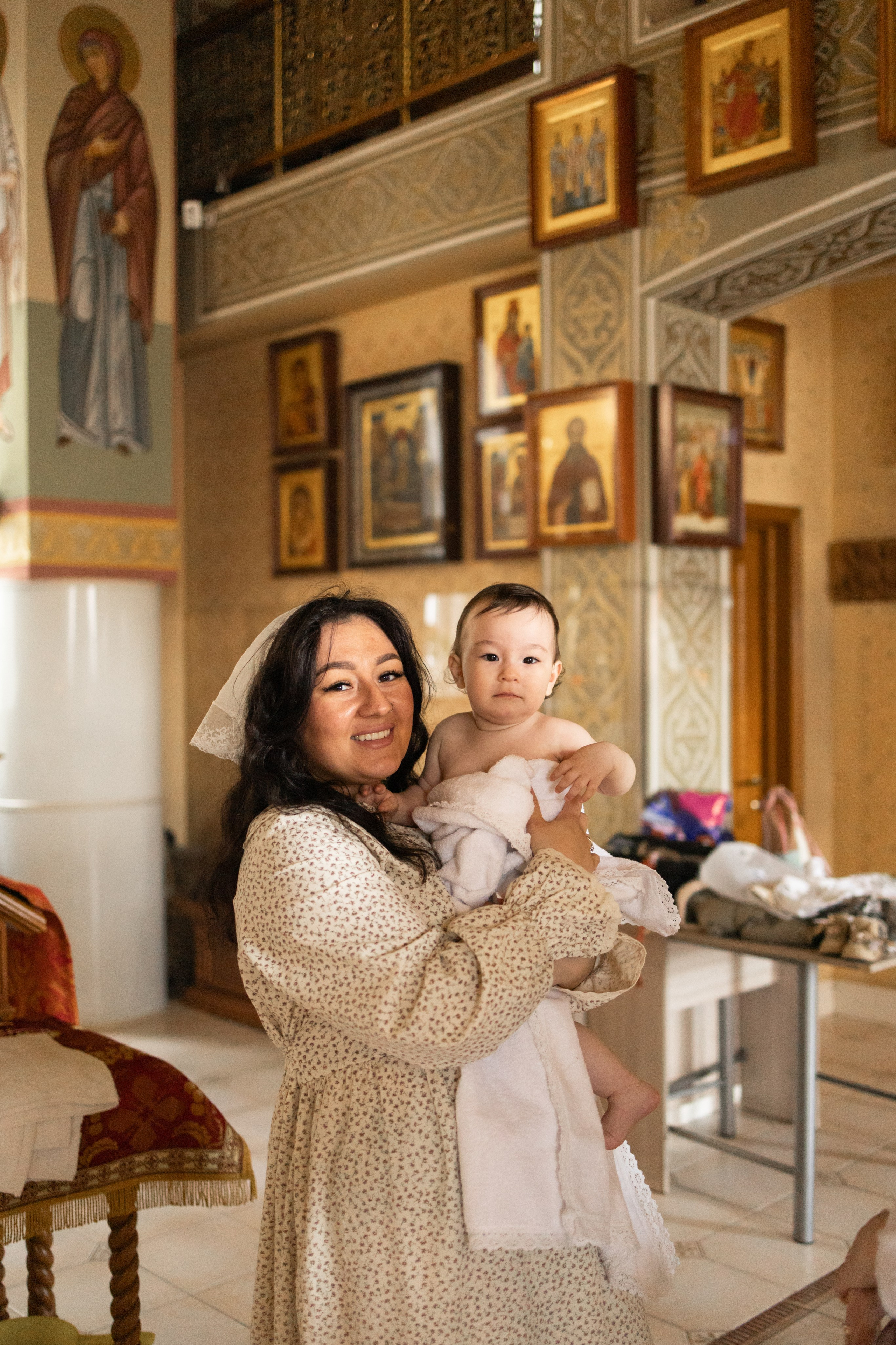Таинство Крещения Мишель. Фотограф новорождённых Newborn Москва