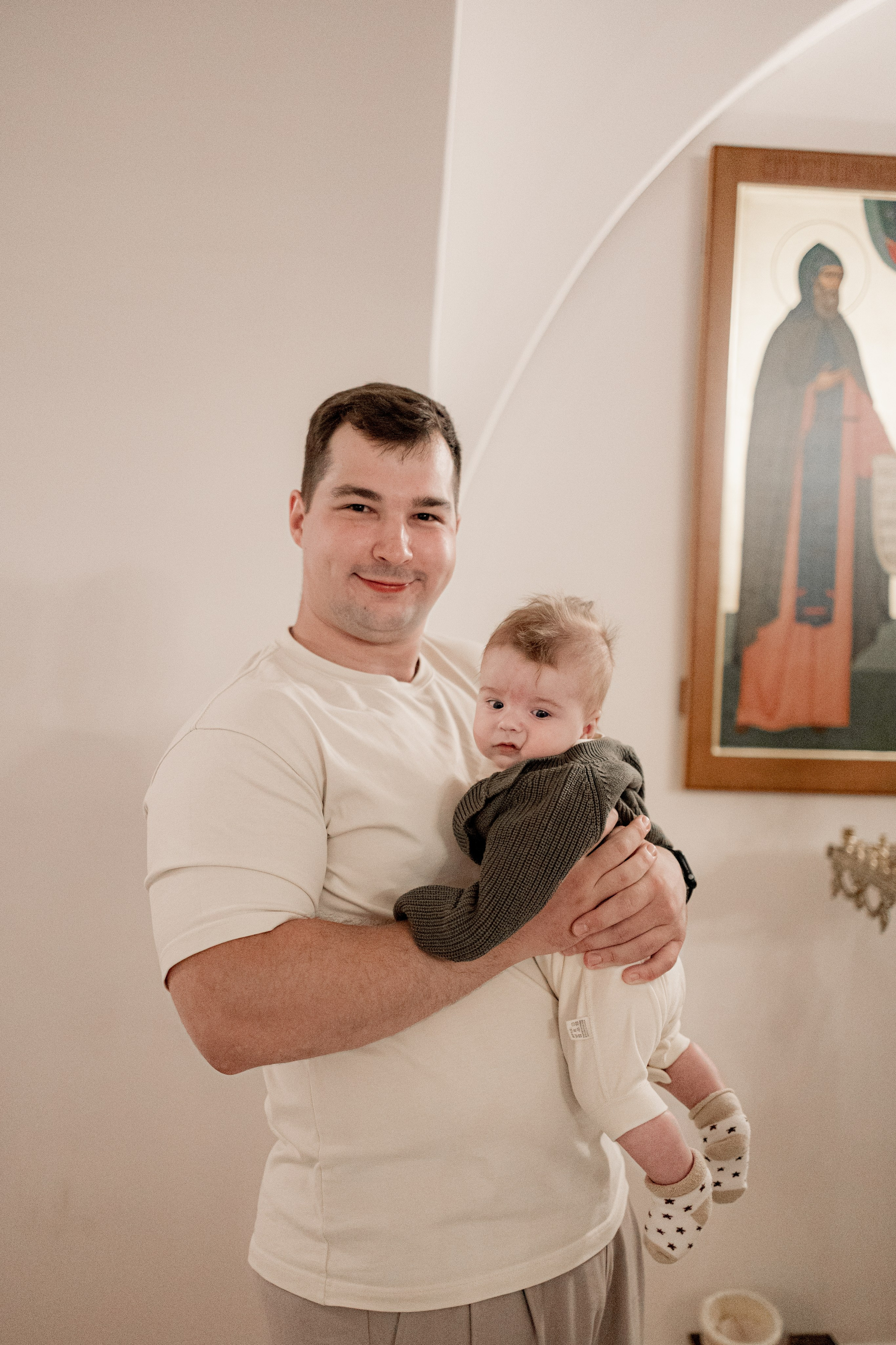 Таинство Крещения Саши. Фотограф новорождённых Newborn Москва