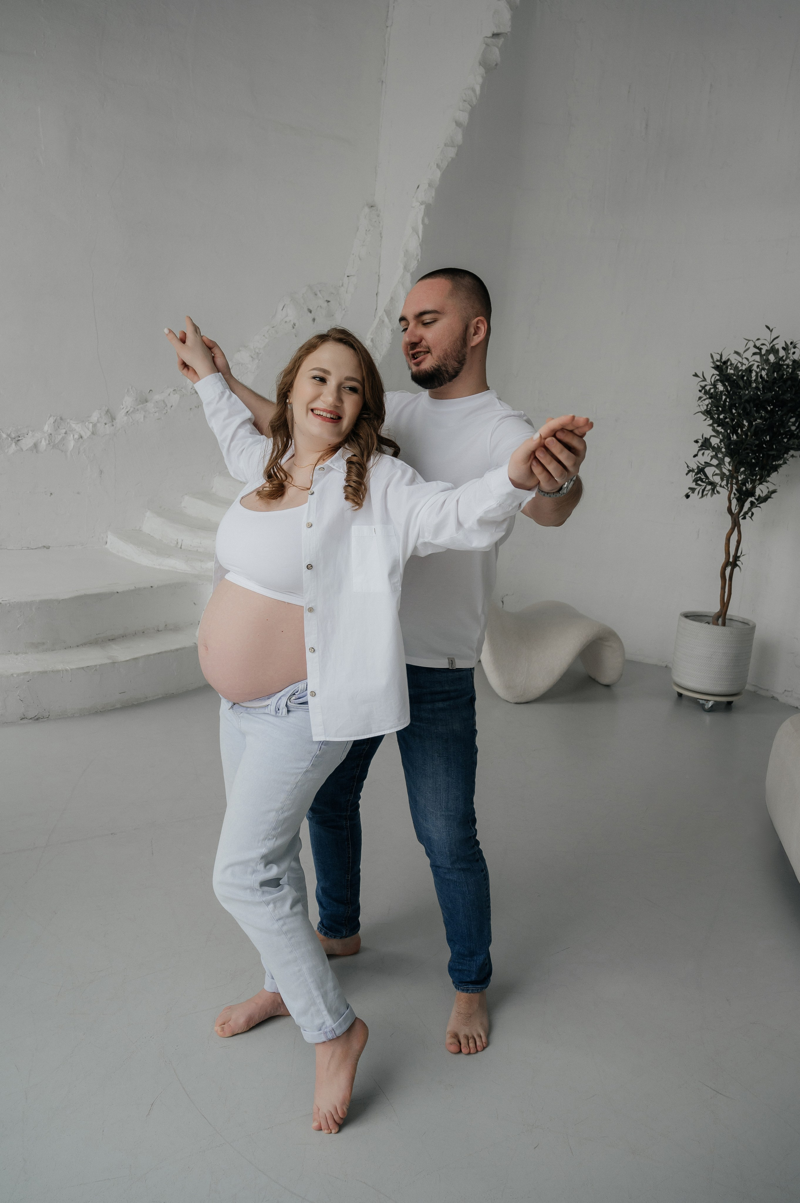 Оля и Никита в ожидании малыша. Фотограф Мария Строгонова