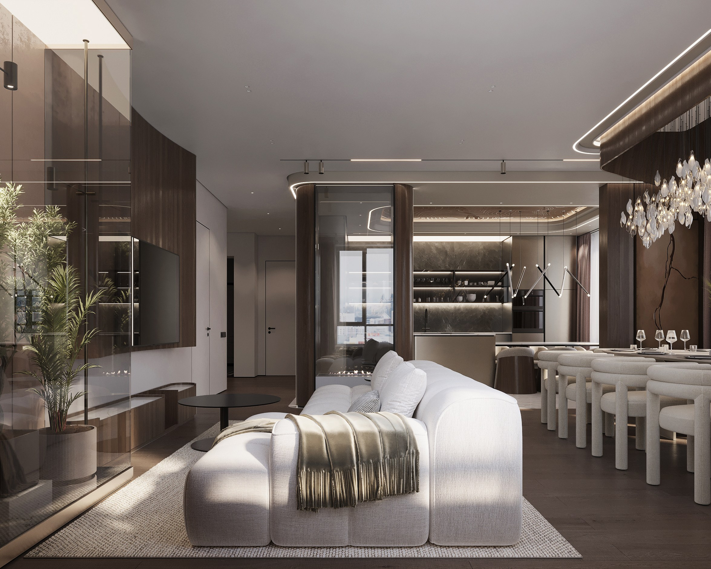 ЖК «Аль-Фараби 27», 120 м². Room Design Studio