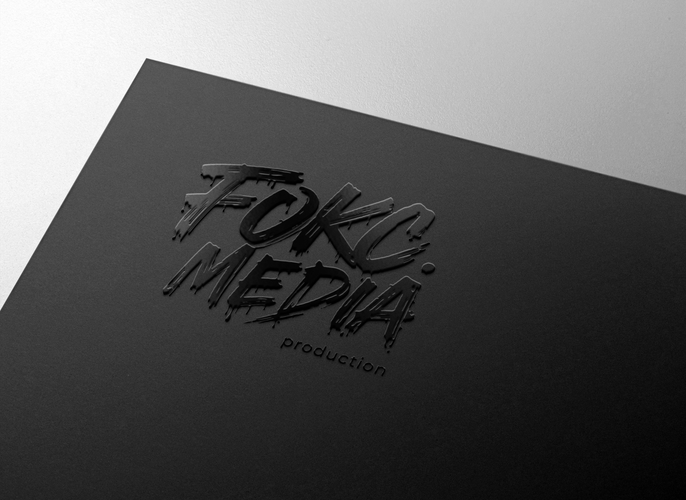 Логотип FOKC.MEDIA production. Л.УМ 48° — дом графического дизайна