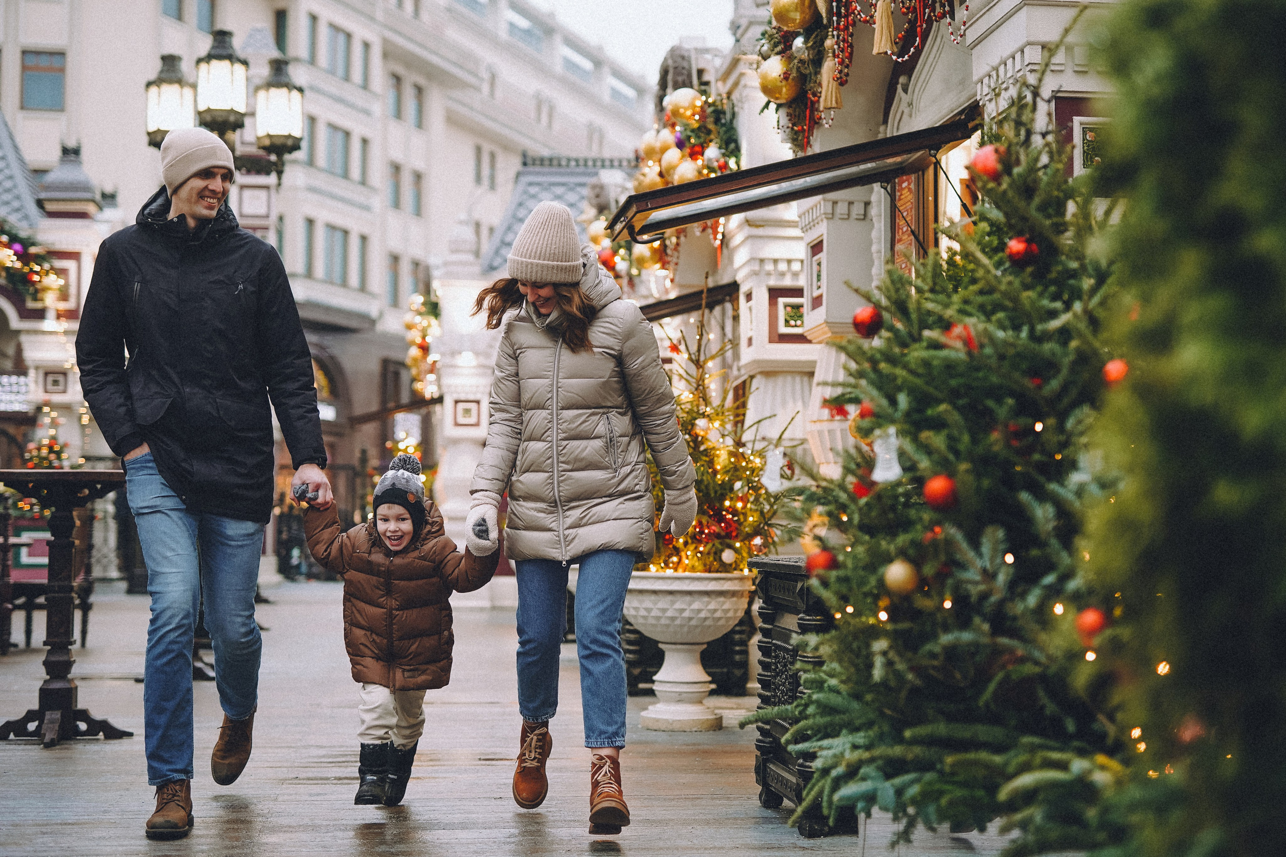 Прогулка по новогодней Москве для Юли, Жени и Вани. Фотограф Наталья Колганова