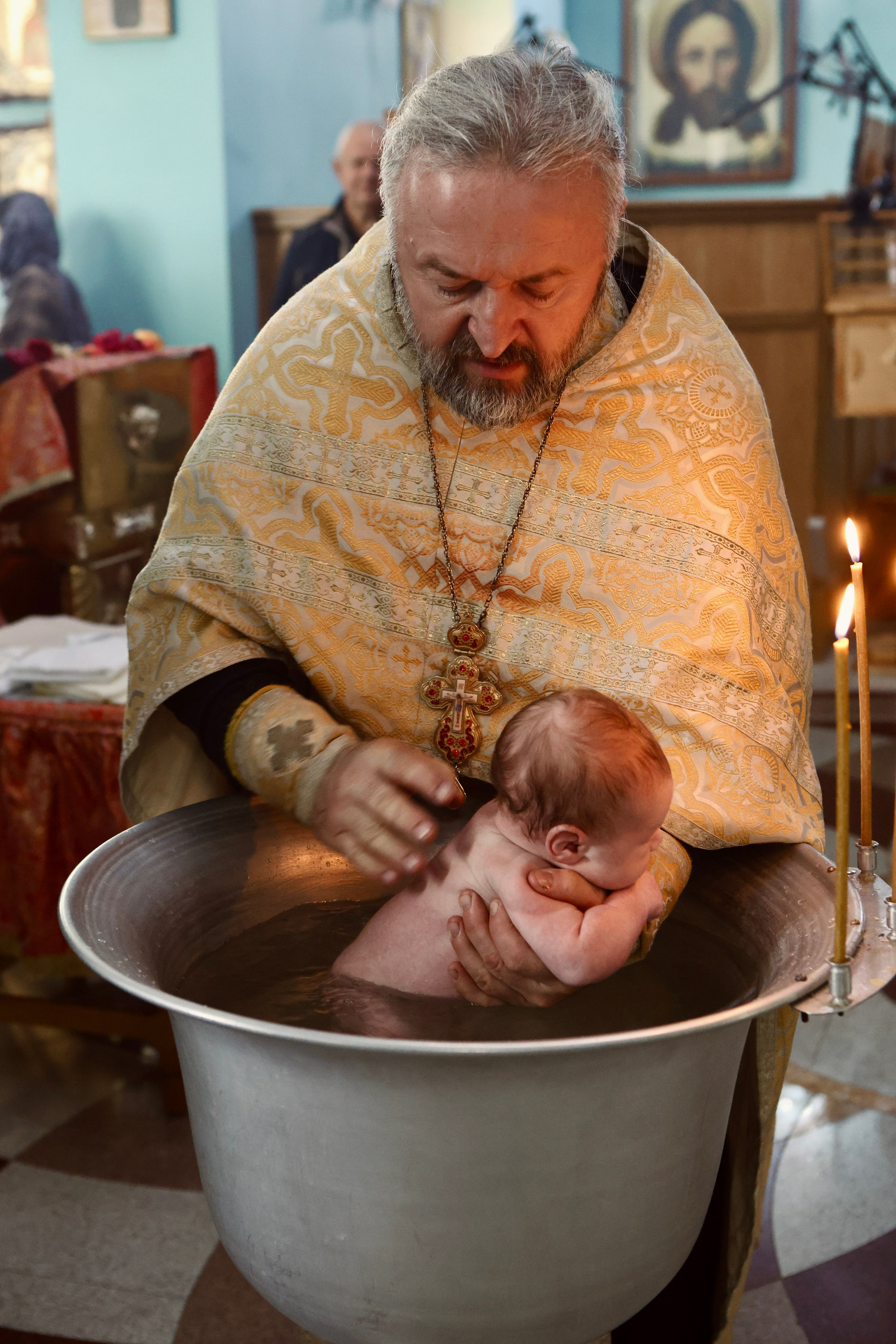Яна и Максим —крещение Михаила. Фотограф в Курске Смирнов Евгений