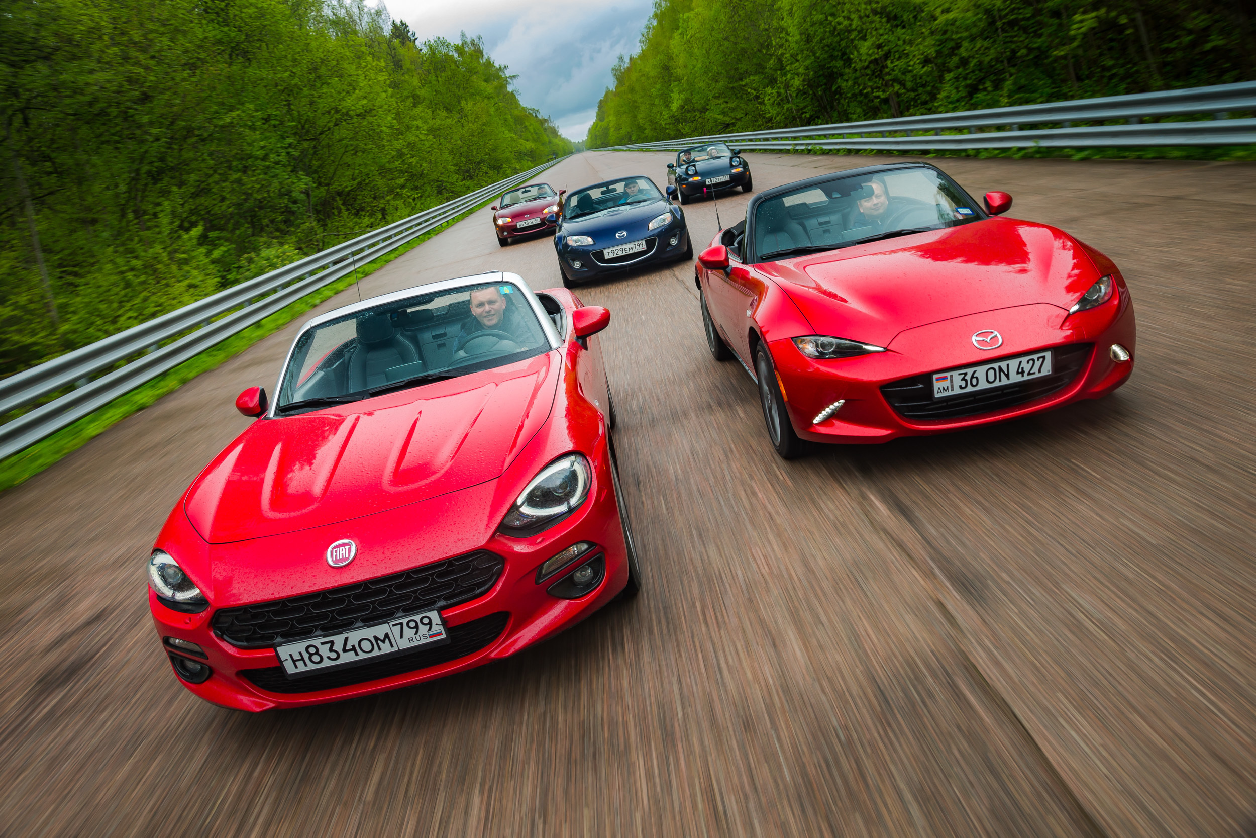Fiat 124 & Mazda MX-5. Фотограф Дмитрий Питерский