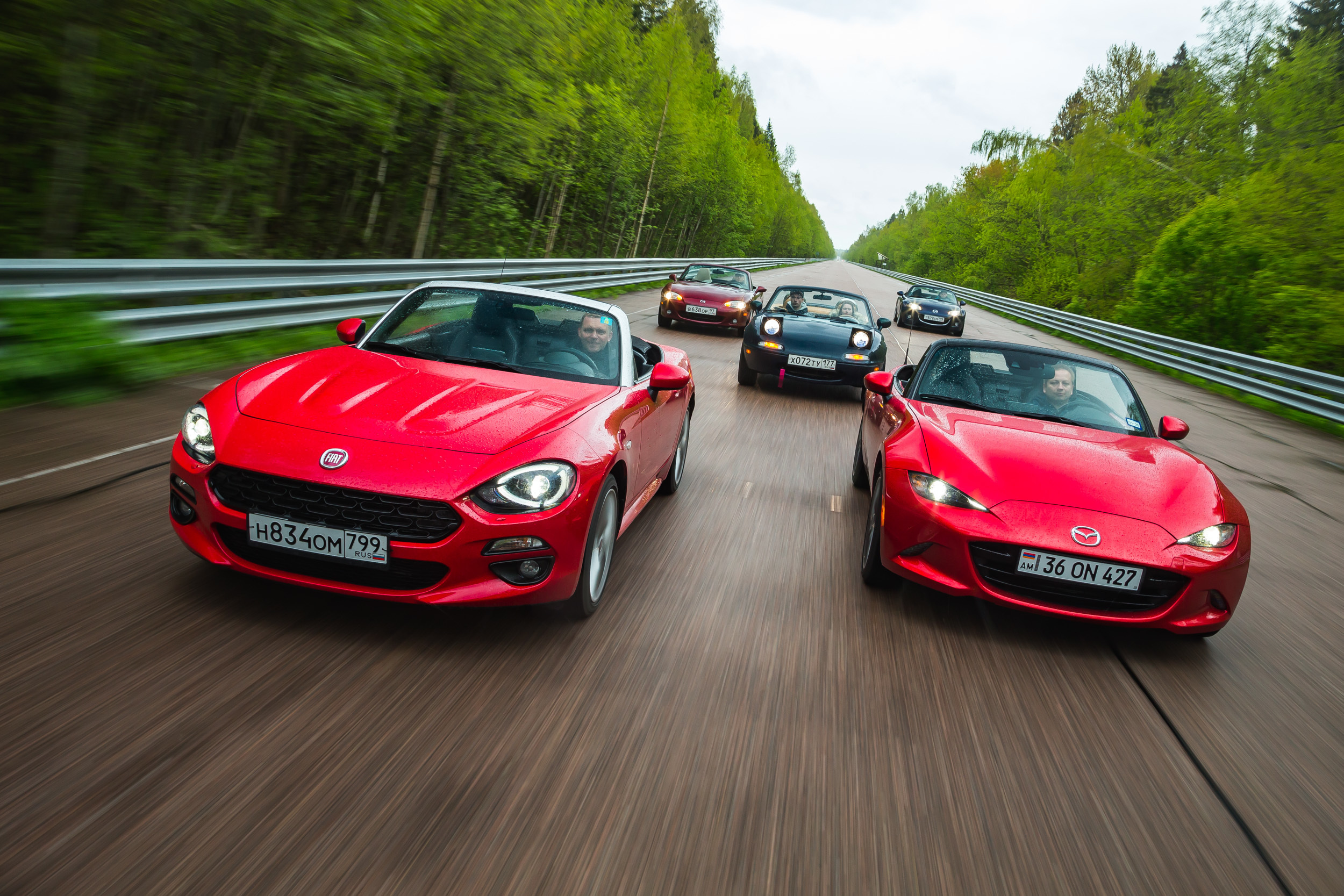 Fiat 124 & Mazda MX-5. Фотограф Дмитрий Питерский